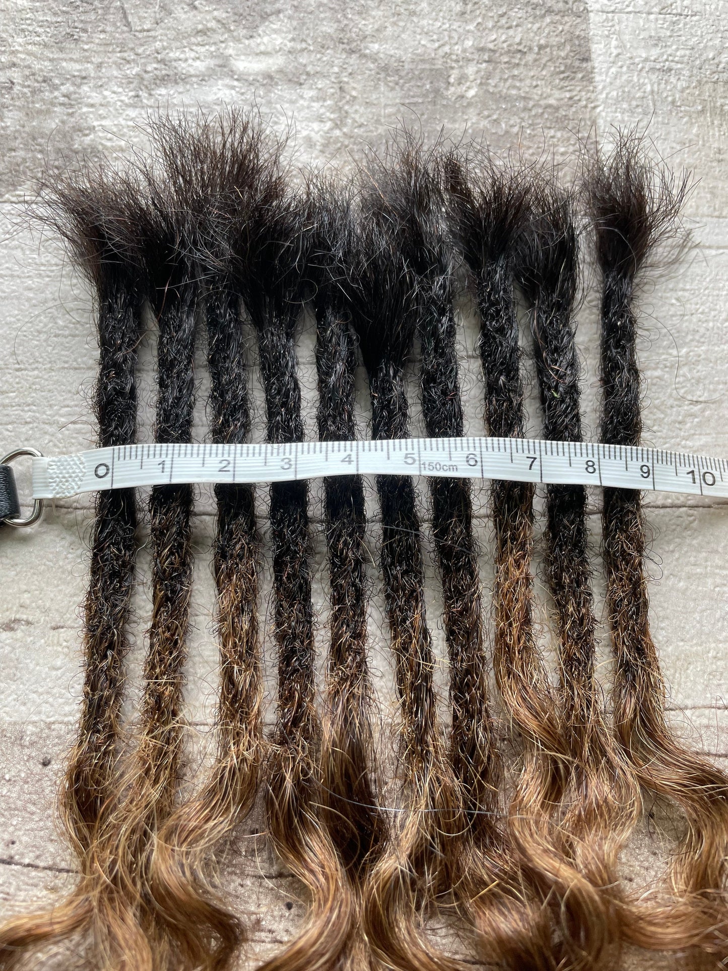 Ombre Black Brown Deep Wave 17 Inch Extensions - Ceredigion Dreadlocks