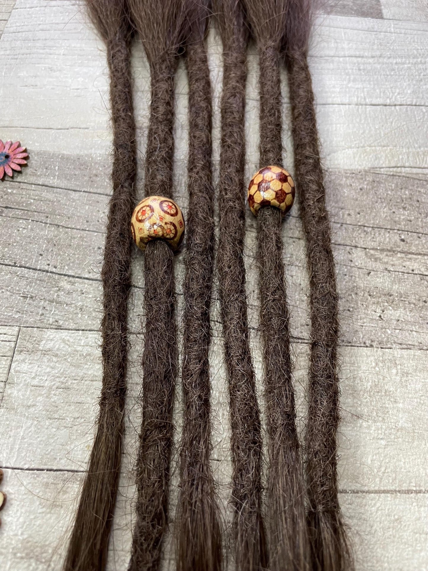 Mid Brown Straight 14 Inch Extensions - Ceredigion Dreadlocks
