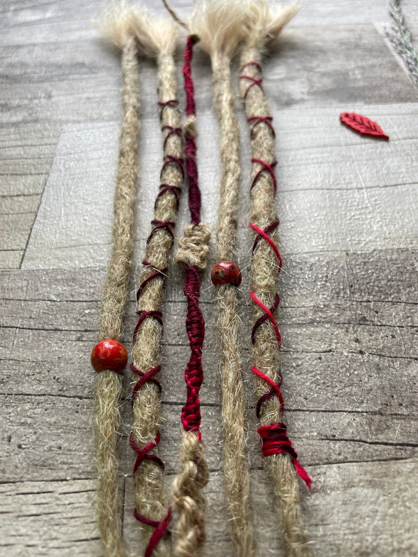 Blonde 17 Inch Extensions & Macrame Hair Wrap - Ceredigion Dreadlocks