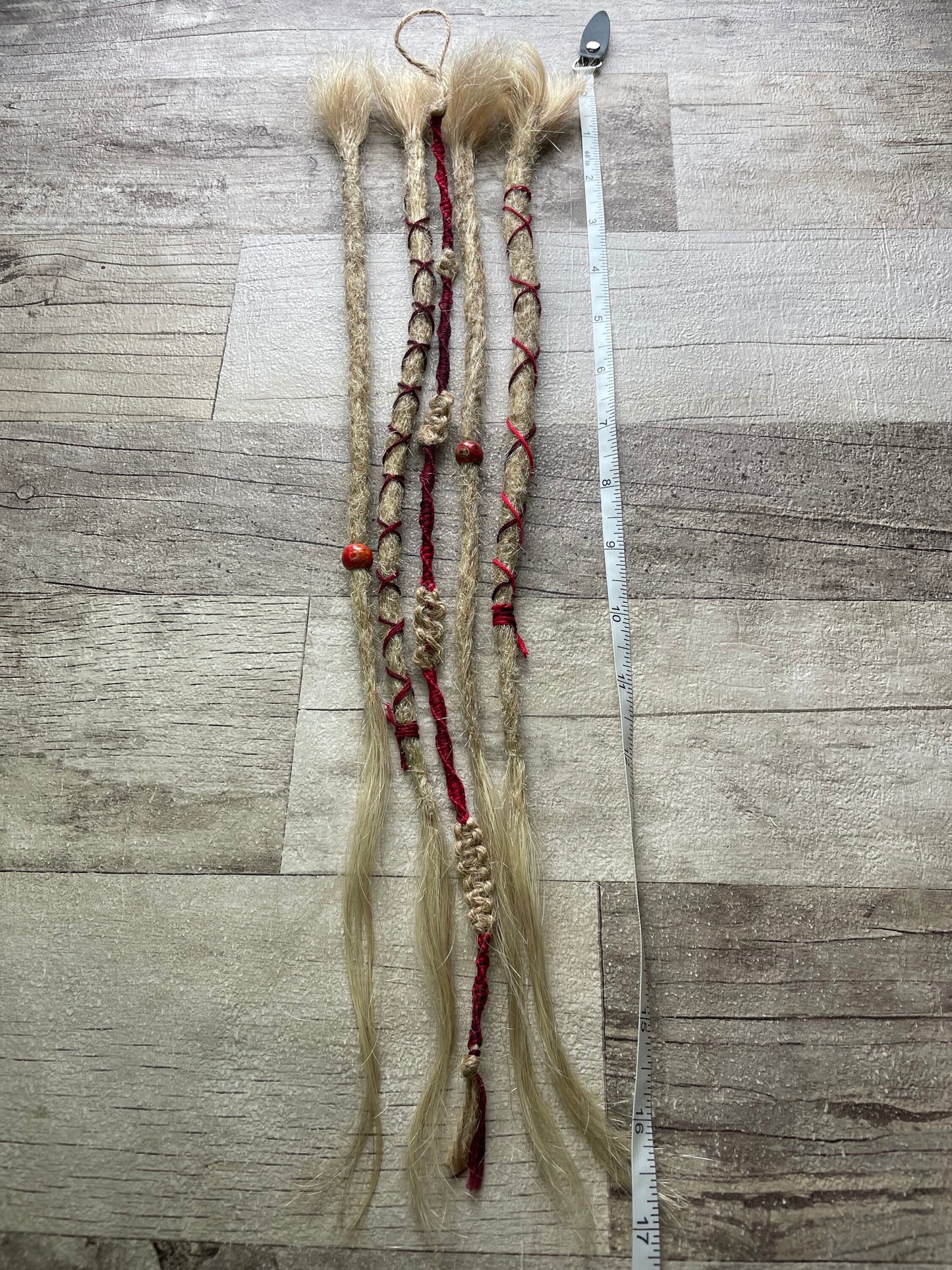 Blonde 17 Inch Extensions & Macrame Hair Wrap - Ceredigion Dreadlocks