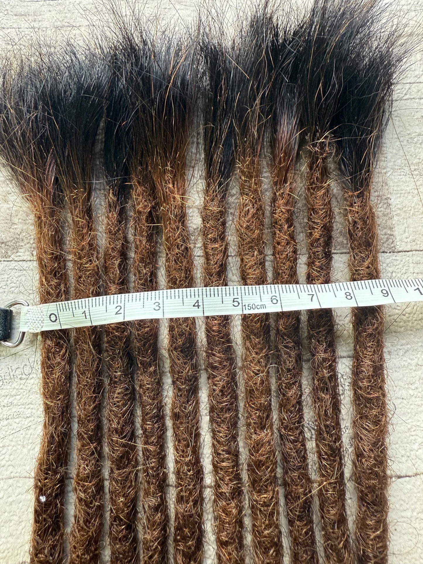 Raw Double Drawn Brown Auburn Ombre 15 Inch Extensions - Ceredigion Dreadlocks