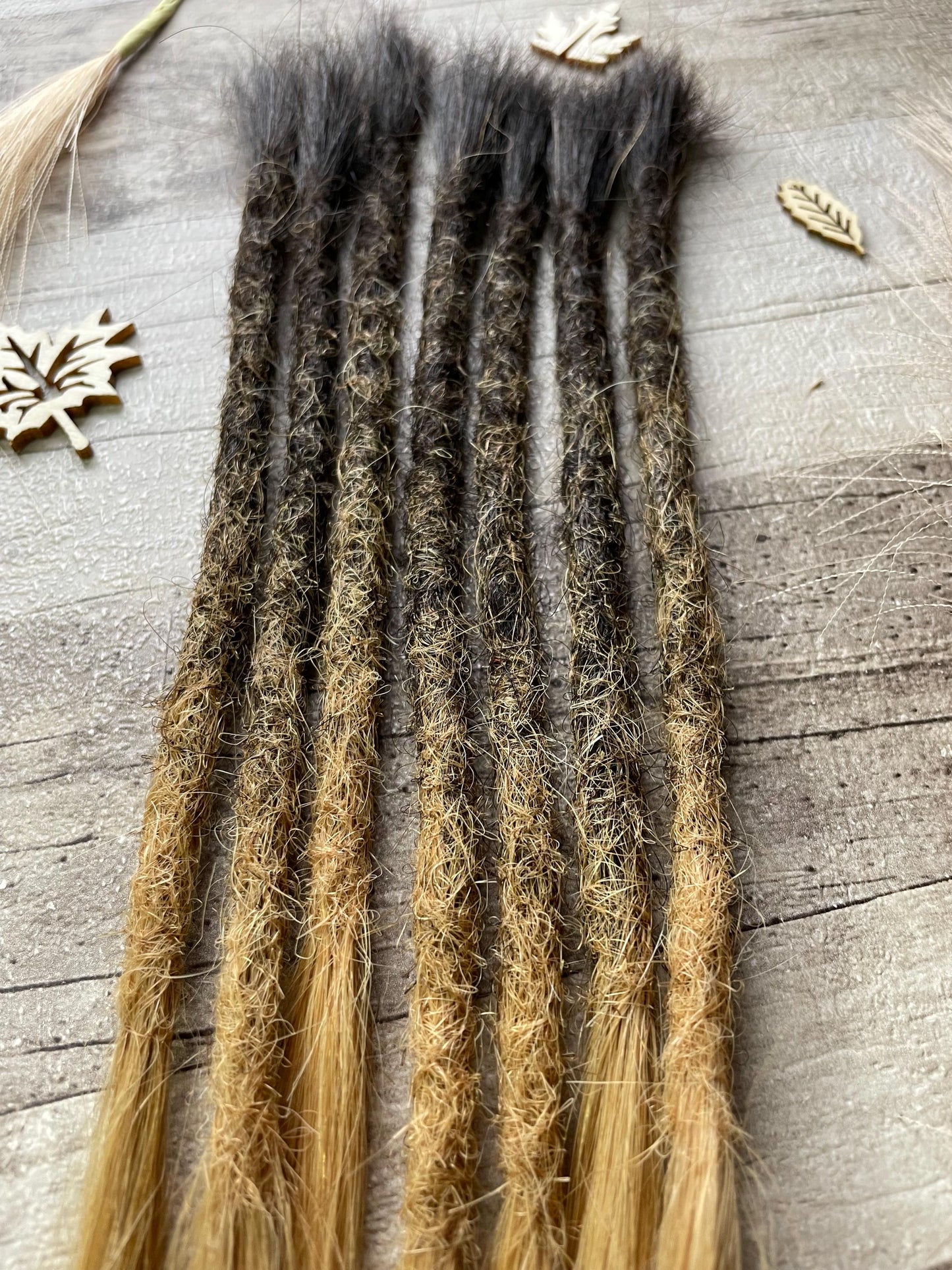 Ombre Blonde Black 18 Inch Extensions - Ceredigion Dreadlocks