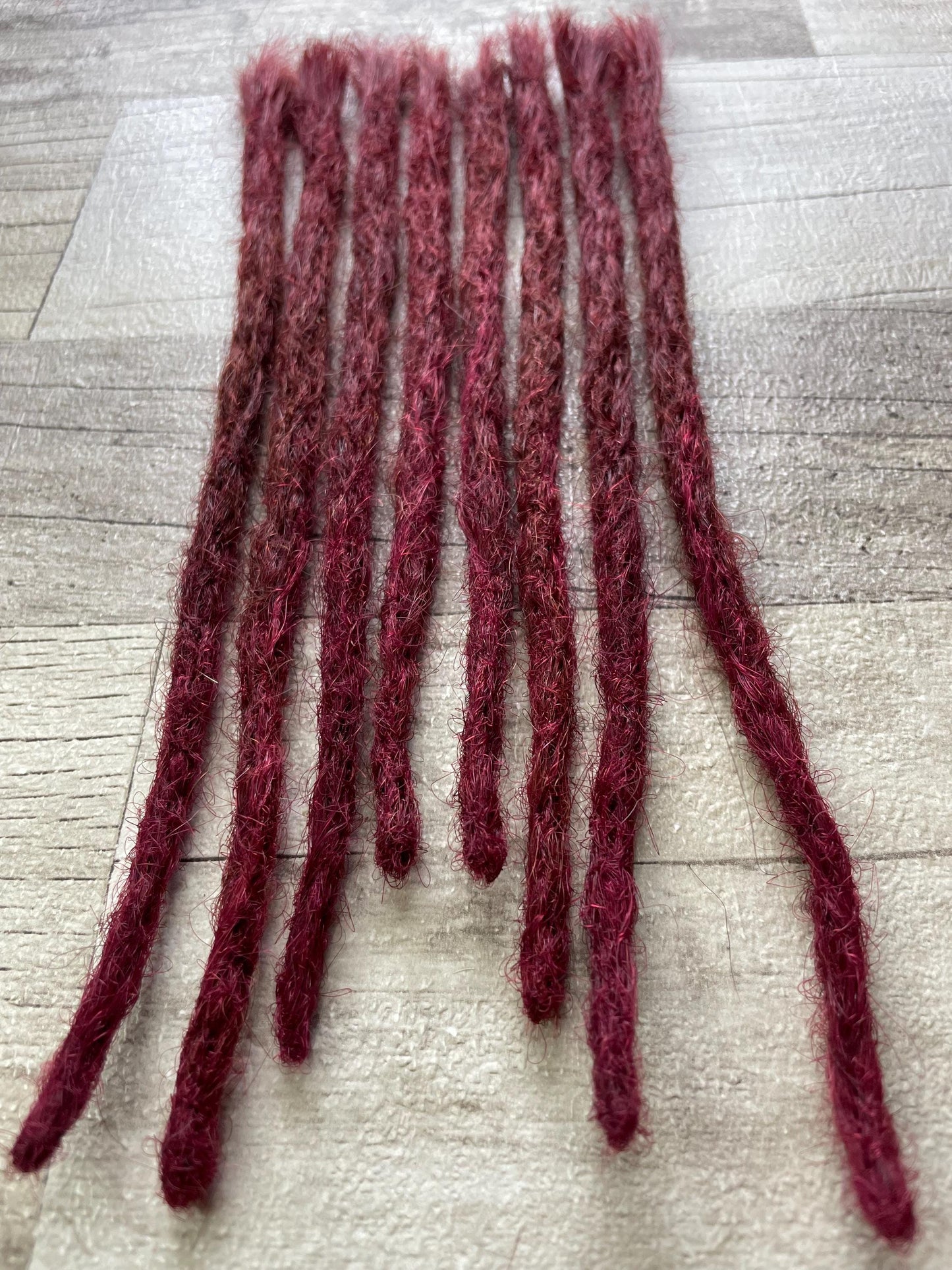 Violet Red Blunt Tip 10 Inch Extensions - Ceredigion Dreadlocks