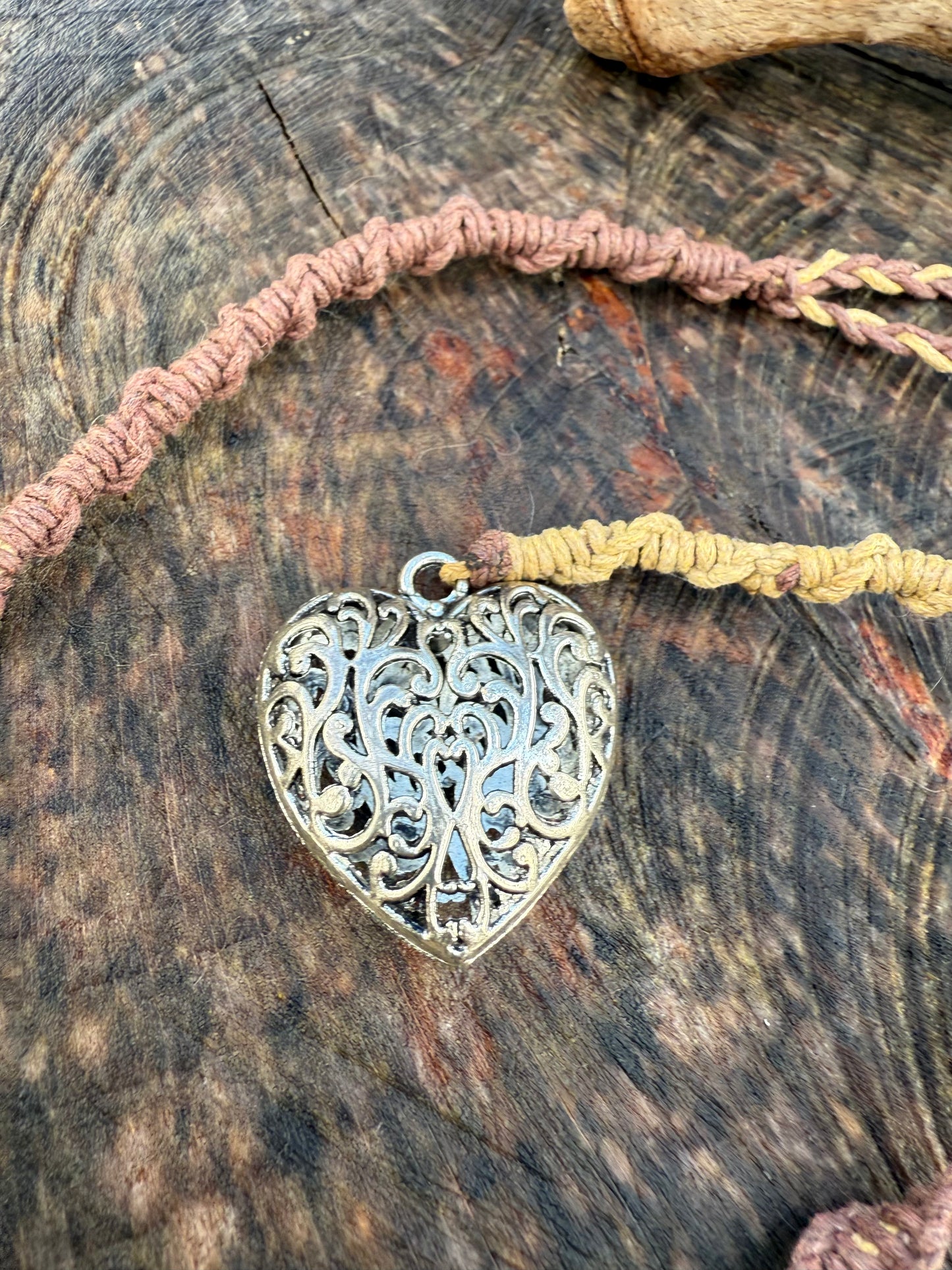 Macrame Hair Wrap - Heart - Ceredigion Dreadlocks
