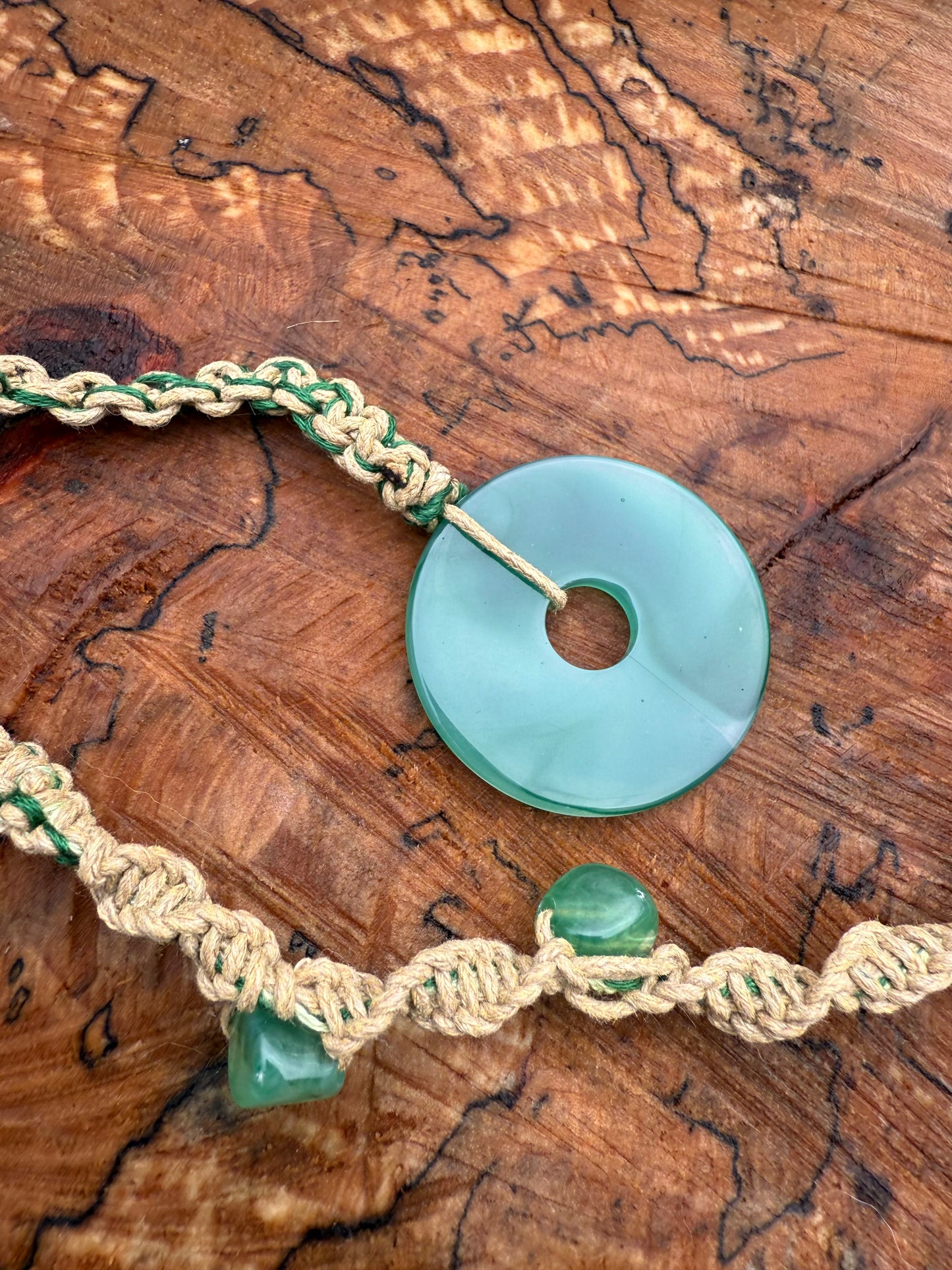 Macrame Hair Wrap - Green Earth - Ceredigion Dreadlocks