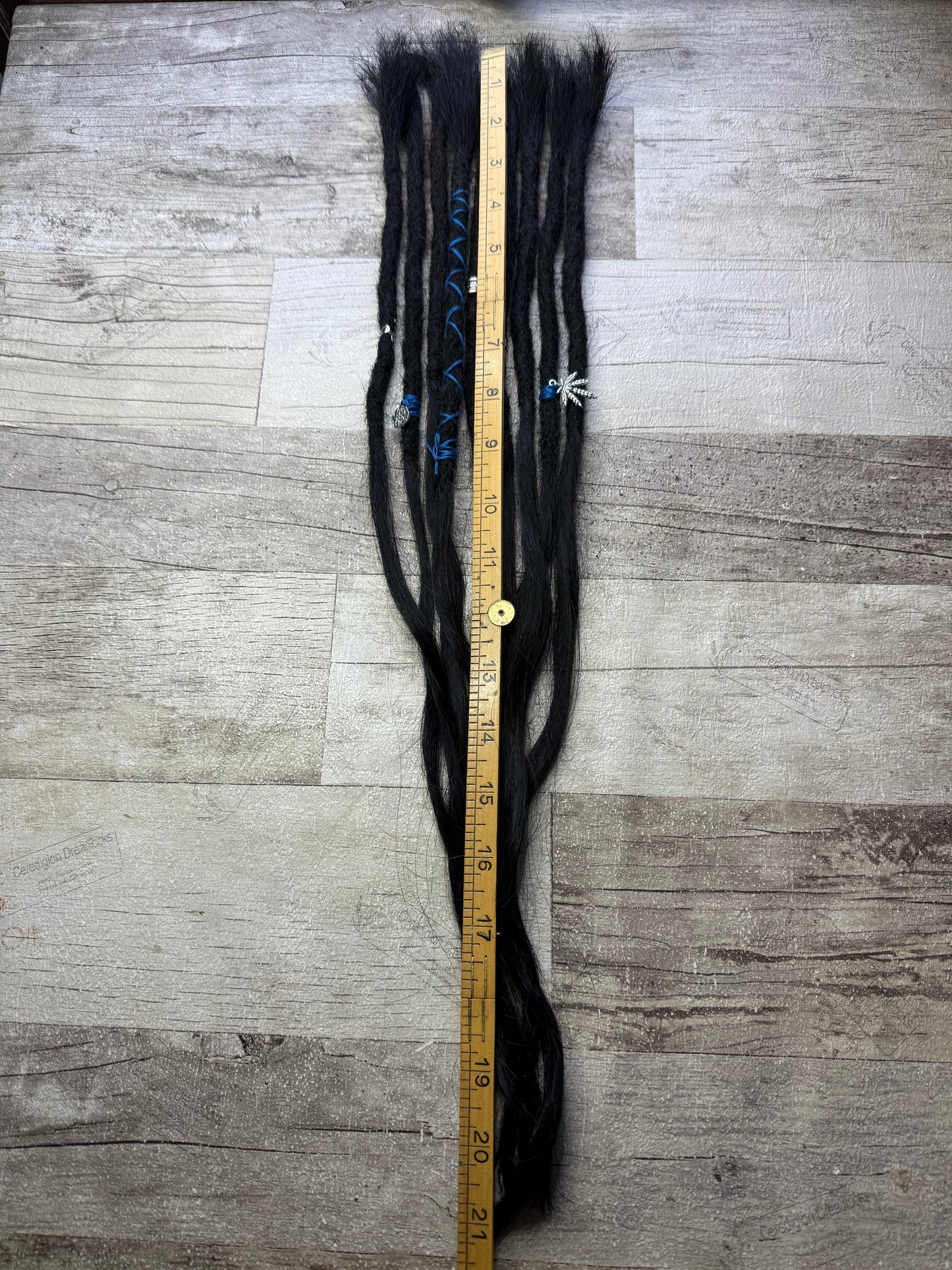 Jet Black Dreadlocks Extensions 21 Inch - Ceredigion Dreadlocks