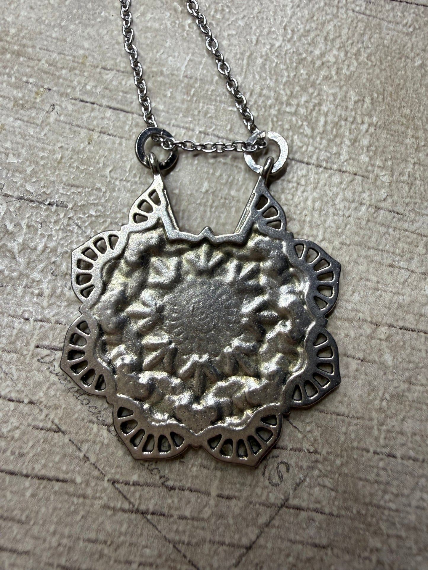 Mandala Pendant Necklace - Silver Tone - Ceredigion Dreadlocks