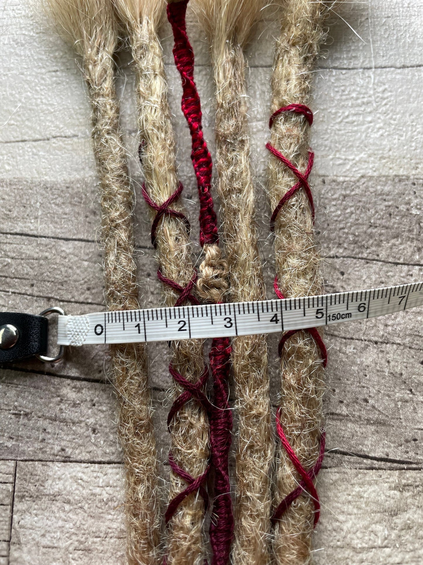Blonde 17 Inch Extensions & Macrame Hair Wrap - Ceredigion Dreadlocks