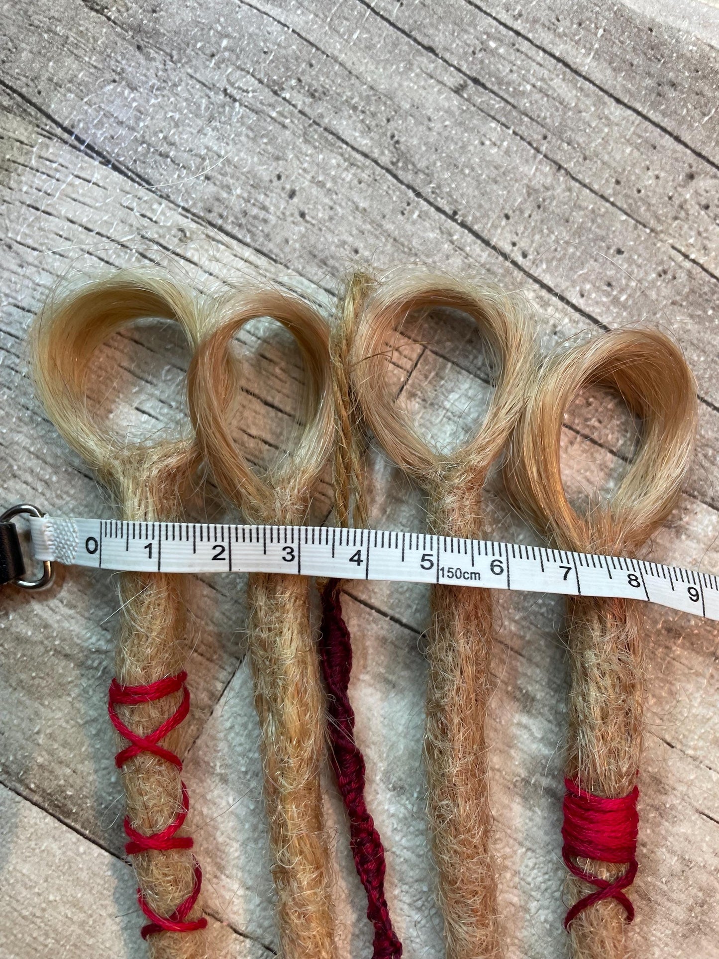 Blonde 17 Inch Extensions & Macrame Hair Wrap - Ceredigion Dreadlocks