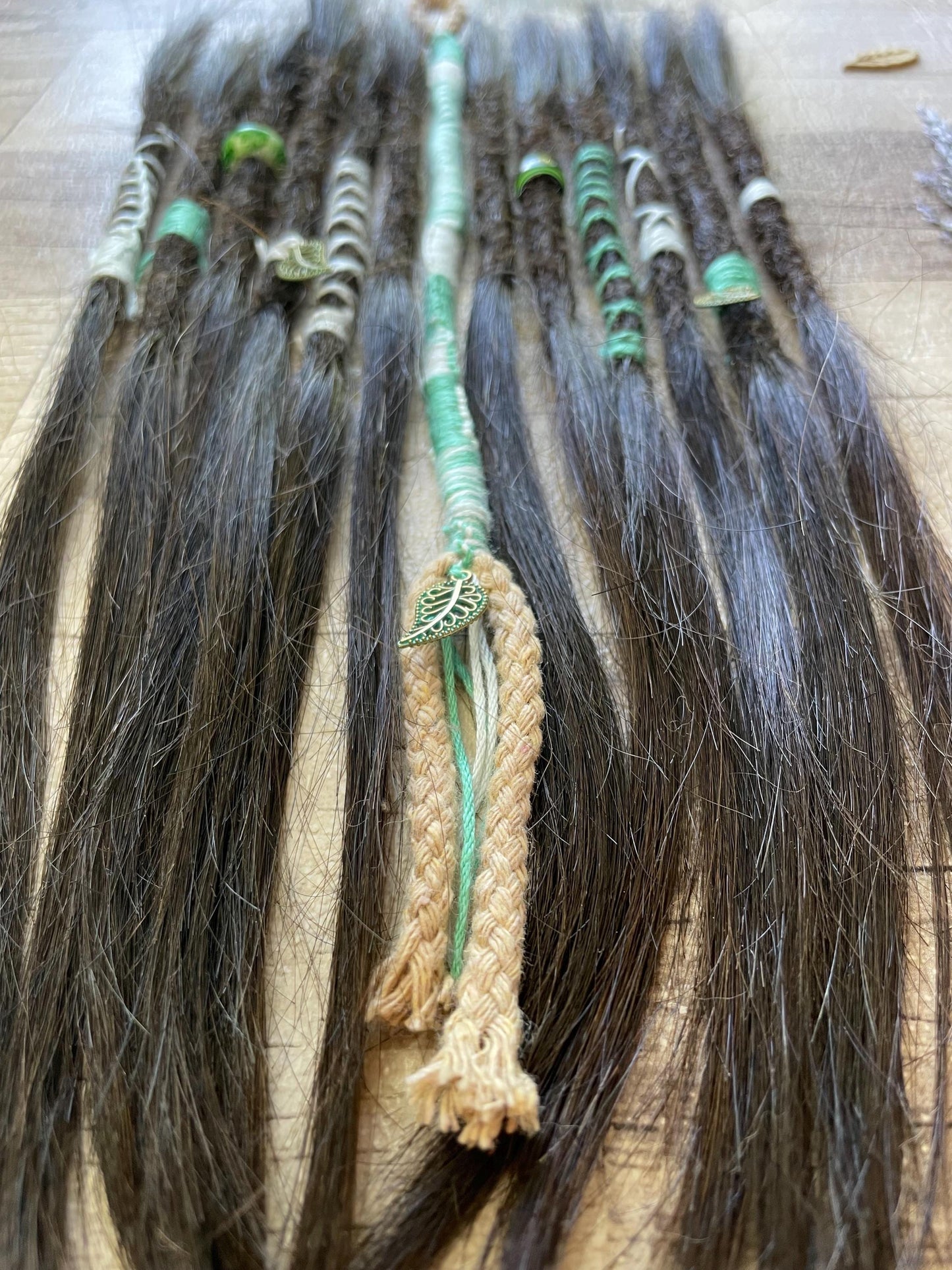 Black 13 Inch Decorated Extensions & Hair Wrap - Ceredigion Dreadlocks