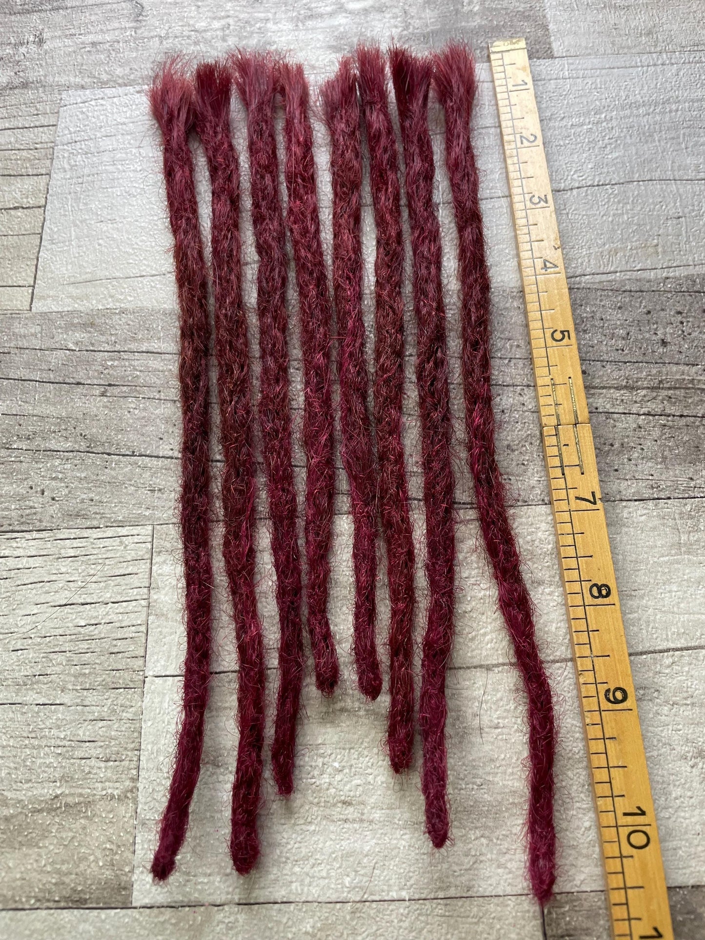 Violet Red Blunt Tip 10 Inch Extensions - Ceredigion Dreadlocks