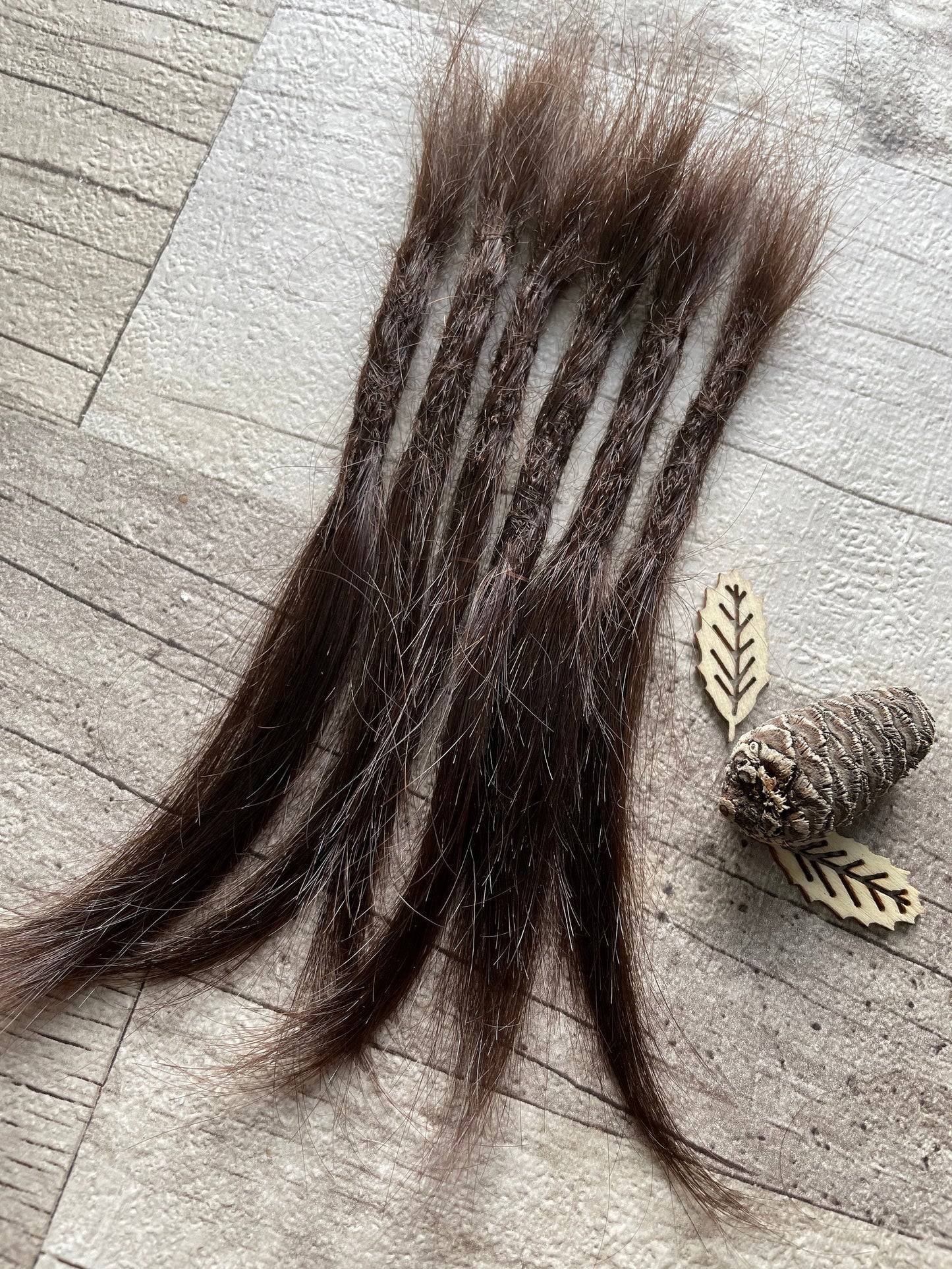 Raw Brown Straight 6 Inch Extensions - Ceredigion Dreadlocks