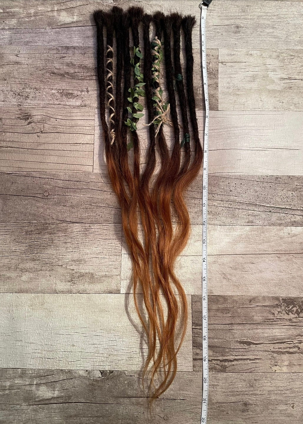 Ombre Body Wave 100% Human Hair Dreadlock Extensions 21 Inches