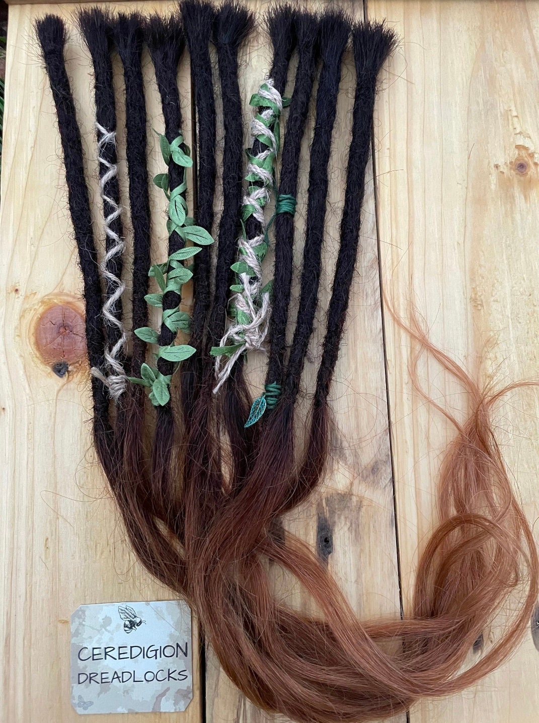 Ombre Body Wave 100% Human Hair Dreadlock Extensions 21 Inches