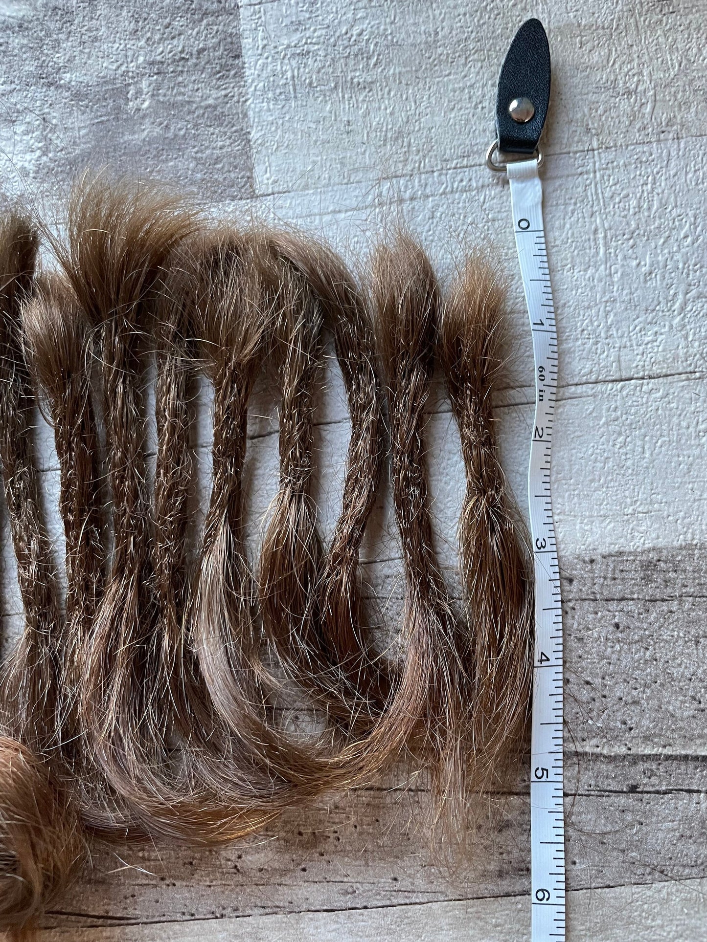 x23 Wavy Brown Raw Virgin 100% Human Hair Dreadlock Extensions 8 Inch