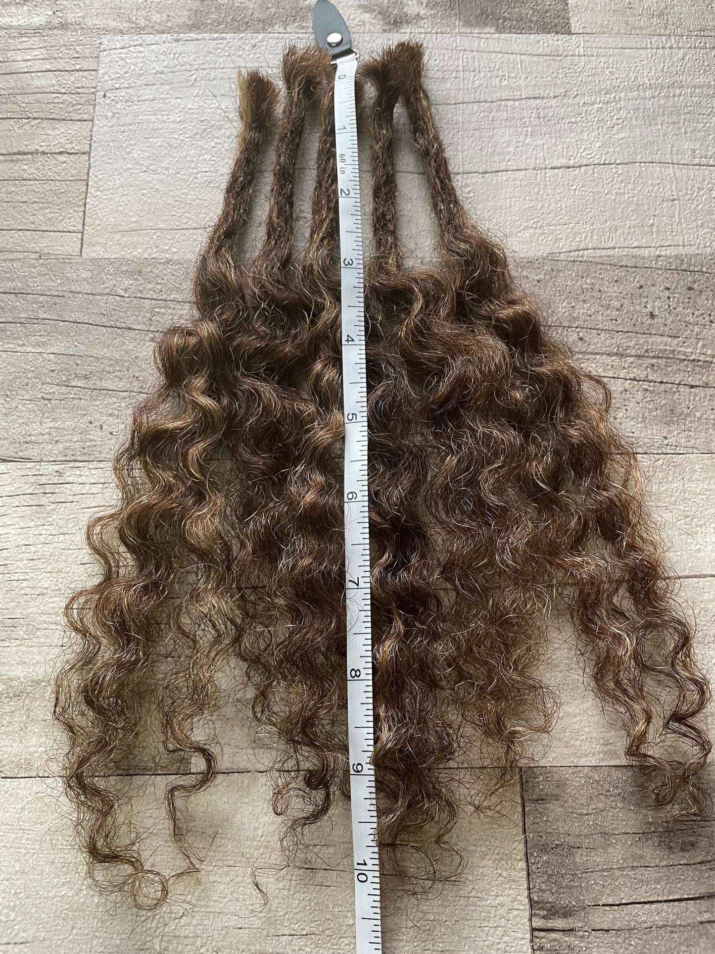 x5+ Water Wave 100% Human Hair Dreadlock Extensions Brown & Blonde Mix Curly