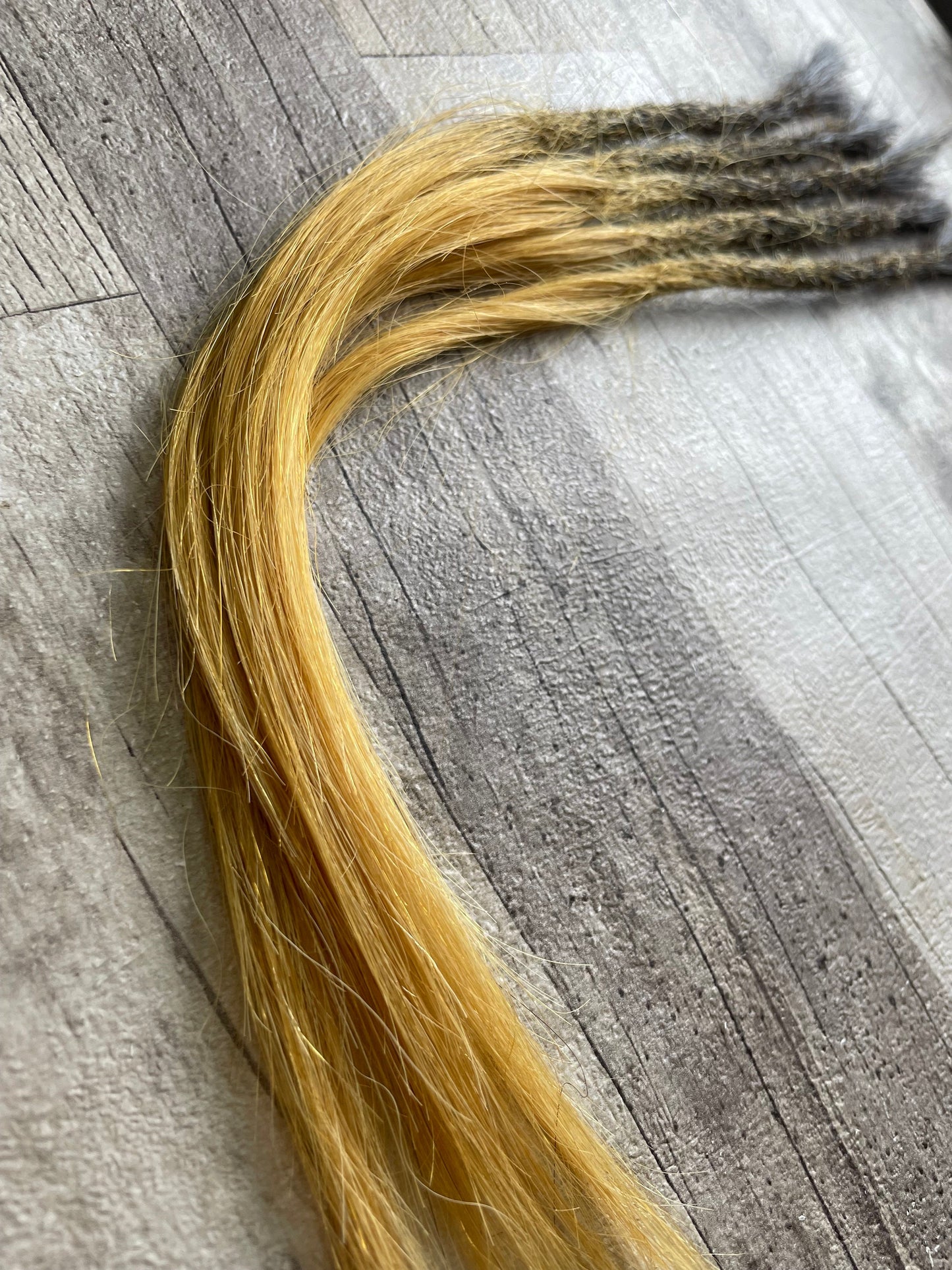 Ombre Black Yellow 100% Human Hair Dreadlock Extensions 17 Inch