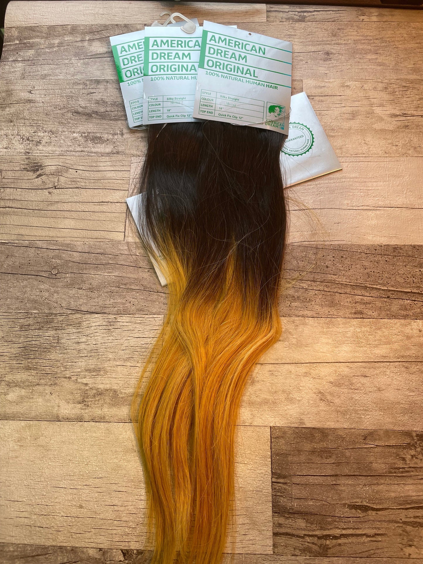 Ombre Black Yellow 100% Human Hair Dreadlock Extensions 17 Inch