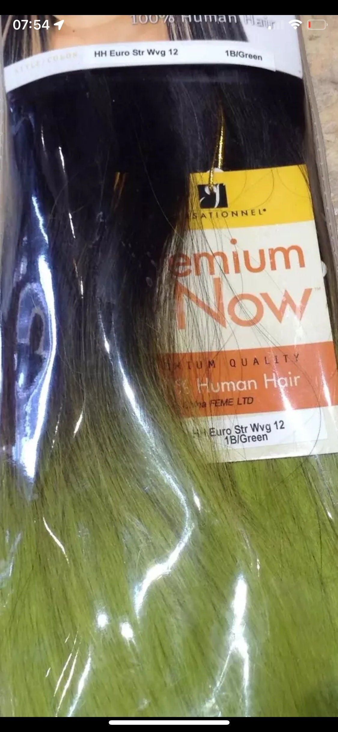 x10 #1b/Green 100% Human Hair Dreadlock Extensions Straight 13 Inch