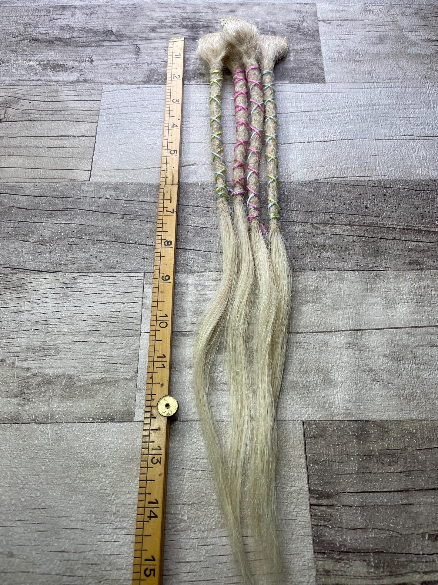 x2 Clip In Extra Light Blonde 100% Human Hair Dreadlock Extensions 16 Inch