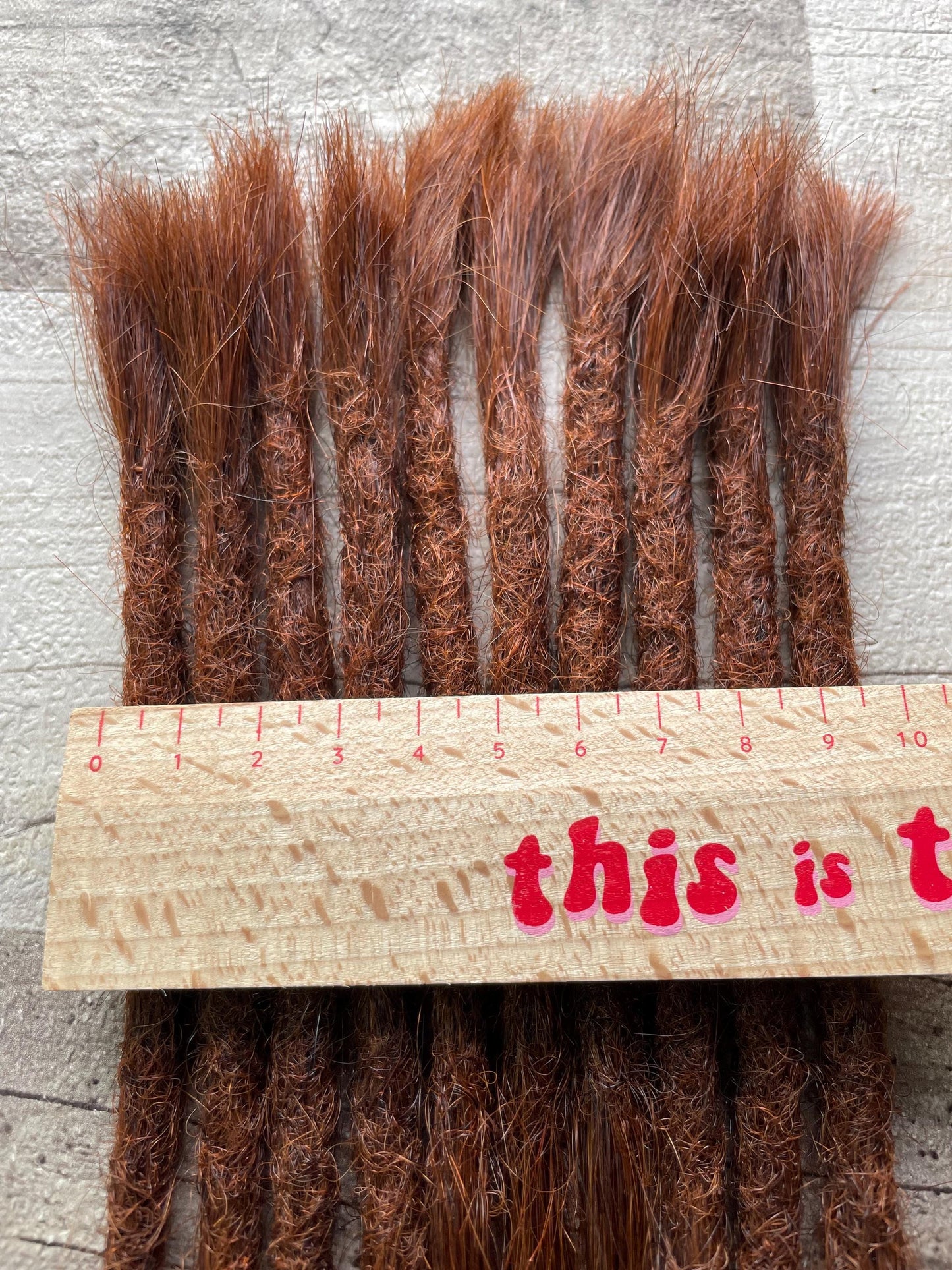 Auburn Double Drawn 100% Virgin Human Hair Dreadlock Extensions Silky 14 Inches