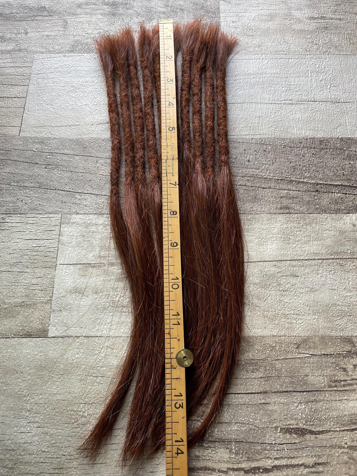 Auburn Double Drawn 100% Virgin Human Hair Dreadlock Extensions Silky 14 Inches