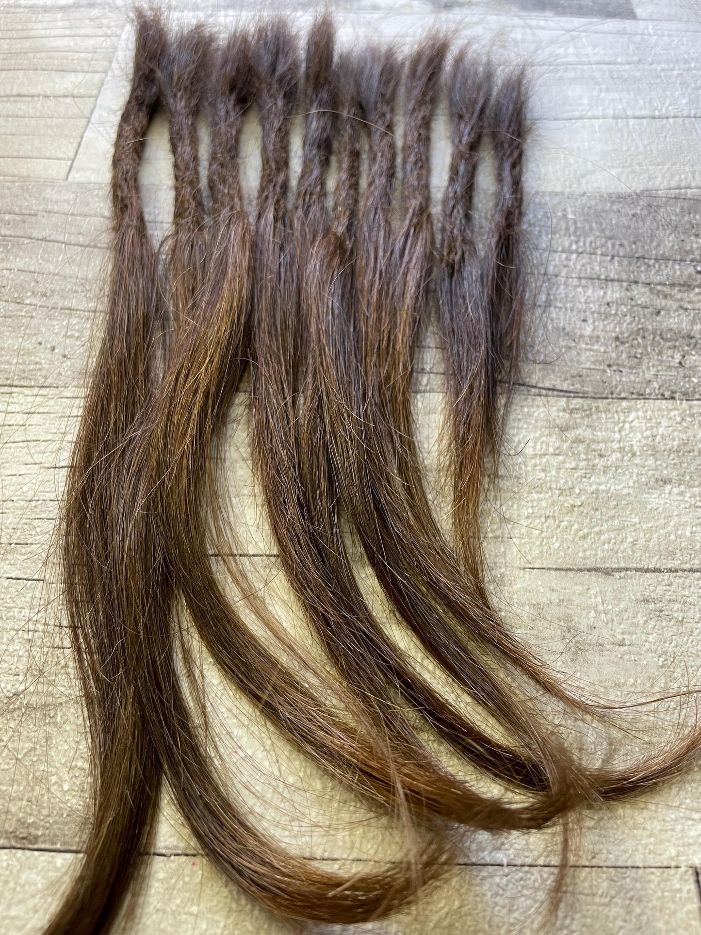 x10 Chocolate Brown Raw Virgin 100% Human Hair Dreadlock Extensions 11 Inches