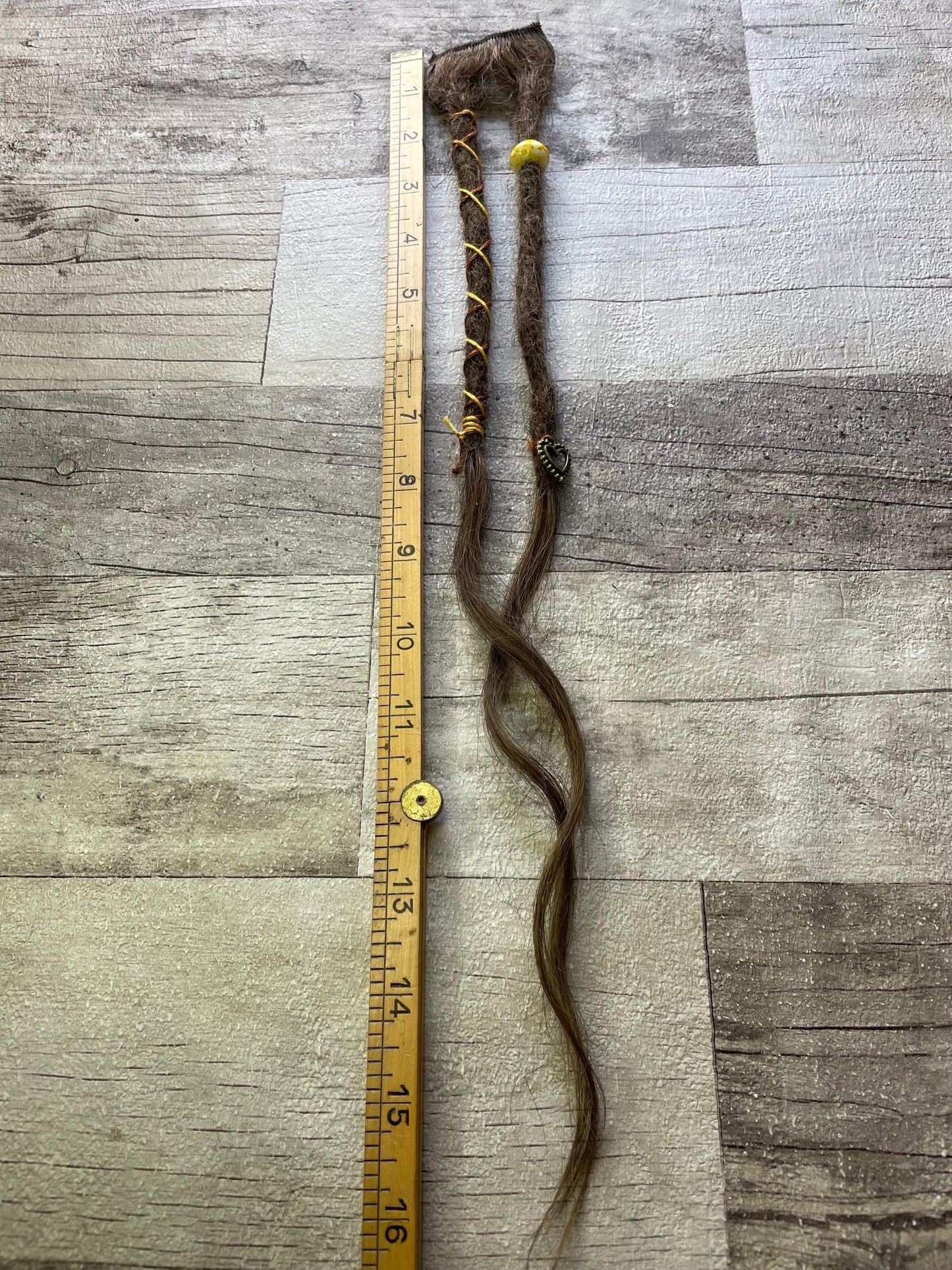 Clip In Dreadlock Extensions Brown 100% Human Hair 16 Inches