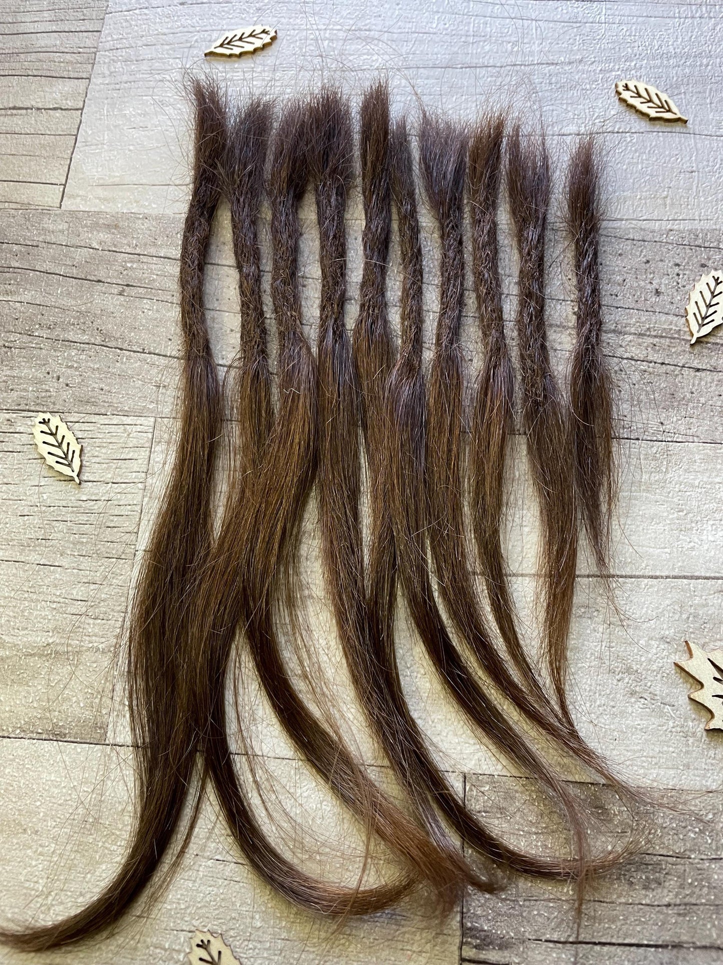x10 Chocolate Brown Raw Virgin 100% Human Hair Dreadlock Extensions 11 Inches