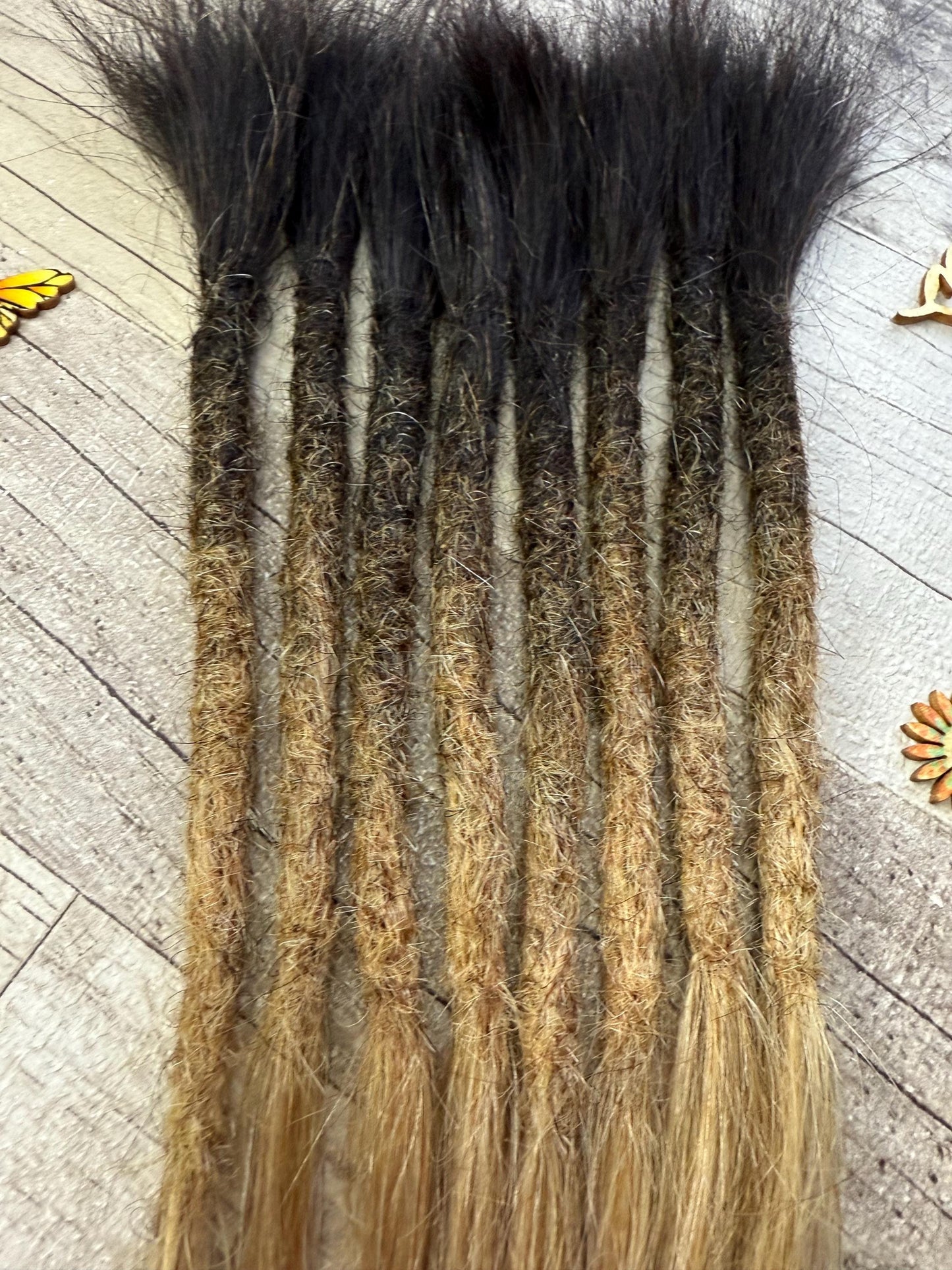 X8 Ombre 100% Human Hair Dreadlock Extensions 14 Inch