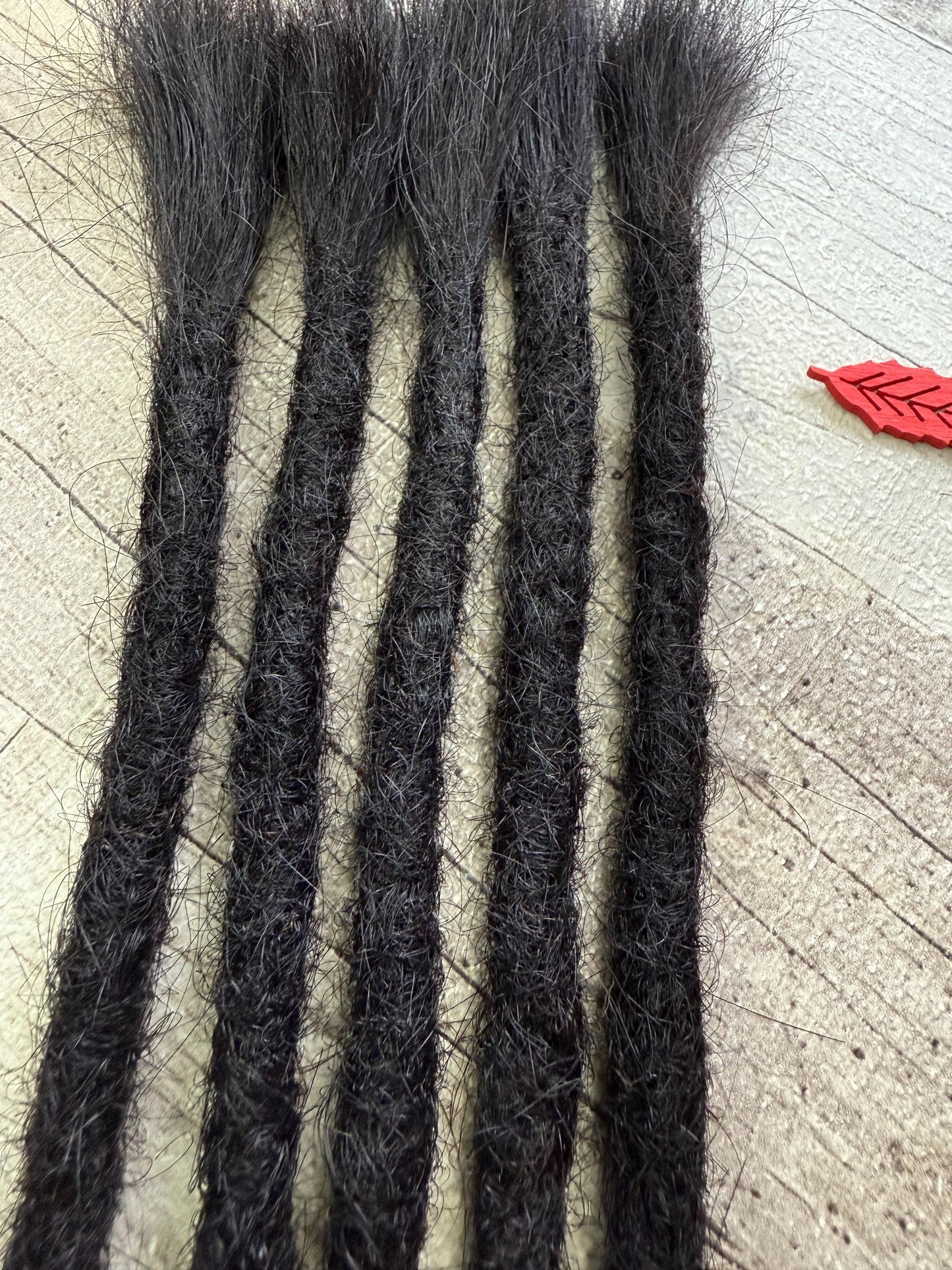 x5 Blunt Tips 100% Virgin Human Hair Dreadlock Extensions Black