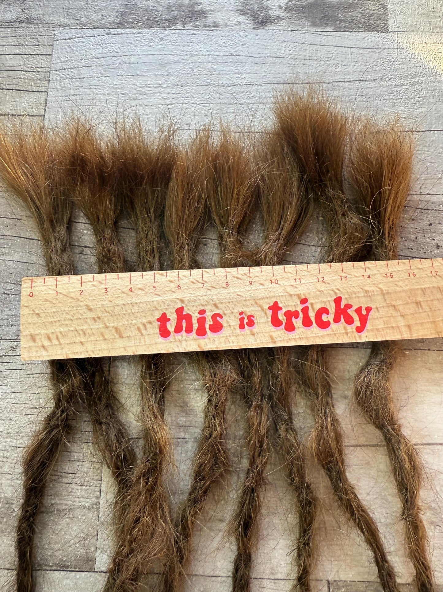 x8 100% Human Hair Dreadlock Extensions Brown 12 Inch Bumpy
