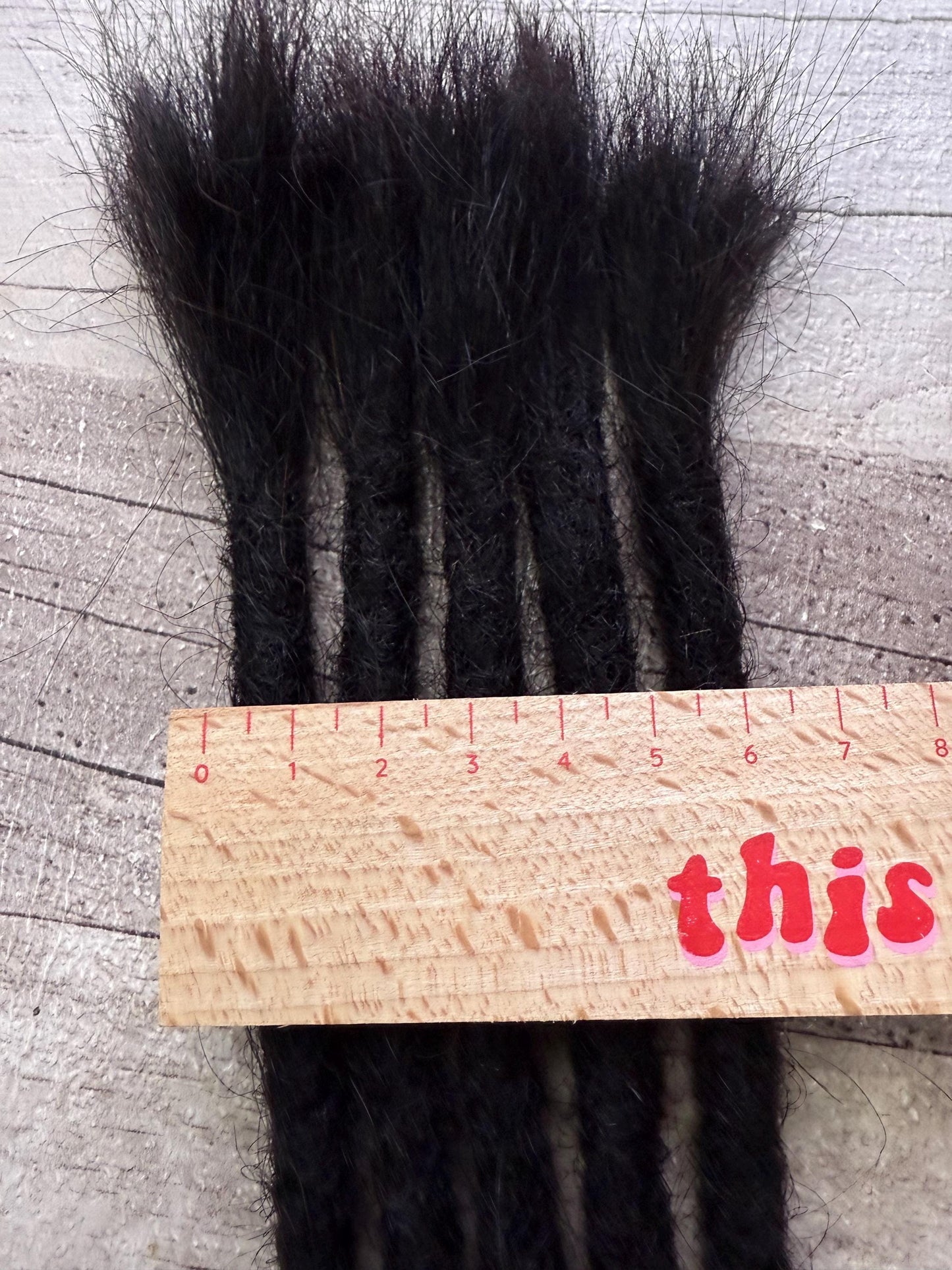 x5 Blunt Tips 100% Virgin Human Hair Dreadlock Extensions Black