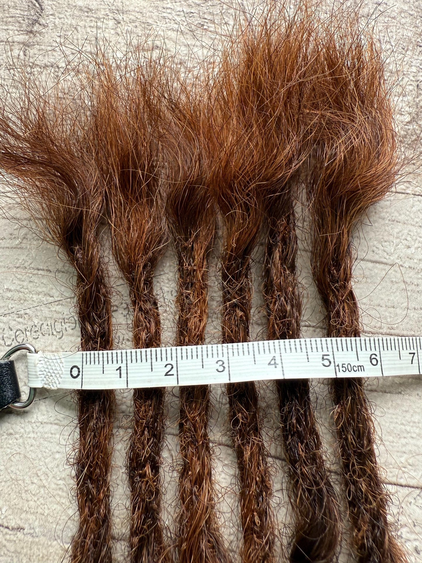 x5 Dark Auburn 100% Human Hair Dreadlock Extensions Curly 13 Inch