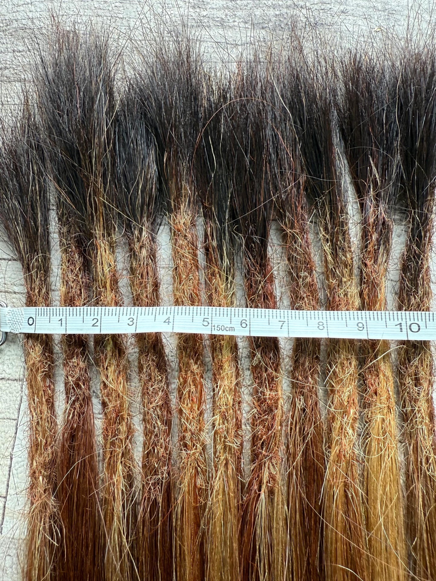 x12 Ombre Blonde Red 100% Human Hair Dreadlock Extensions 14 Inch