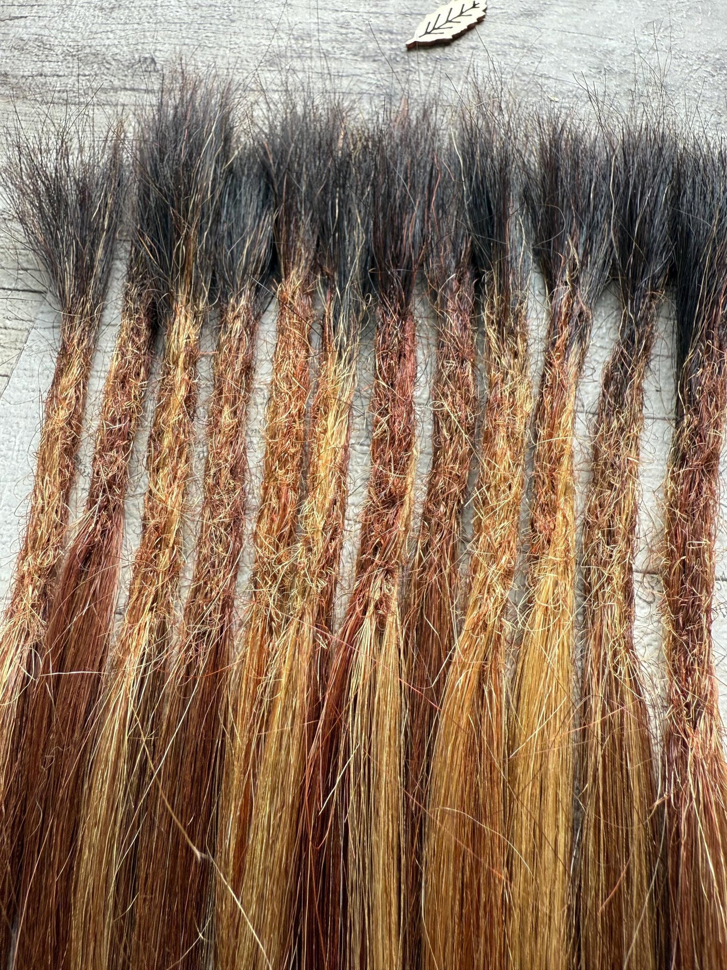 x12 Ombre Blonde Red 100% Human Hair Dreadlock Extensions 14 Inch