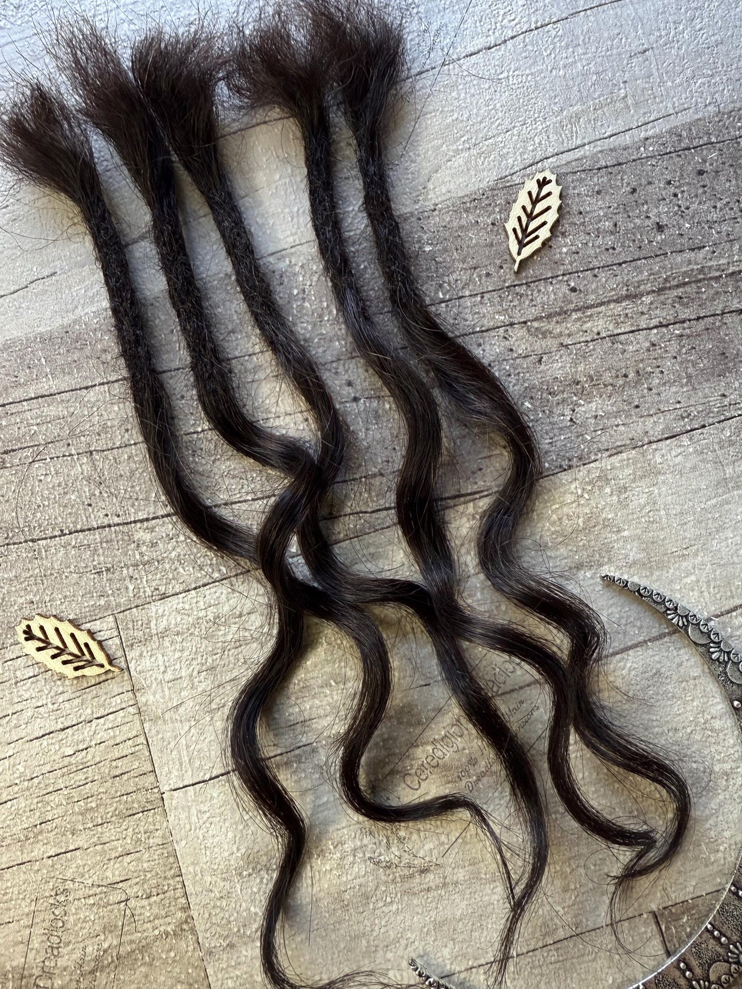 x5 Black Brown Curl 100% Human Hair Dreadlock Extensions 10 Inch