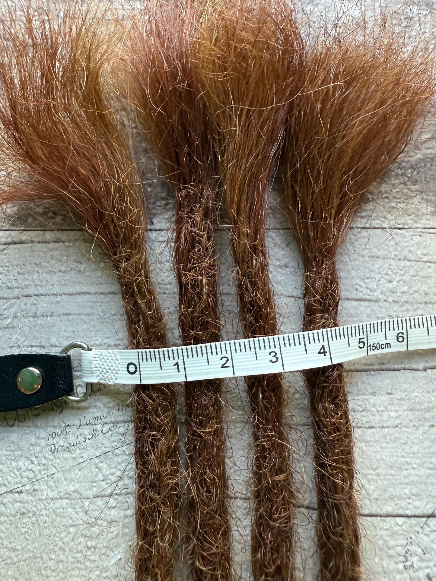 x4 Warm Brown Dreadlock Extensions 100% Human Hair 17 Inch