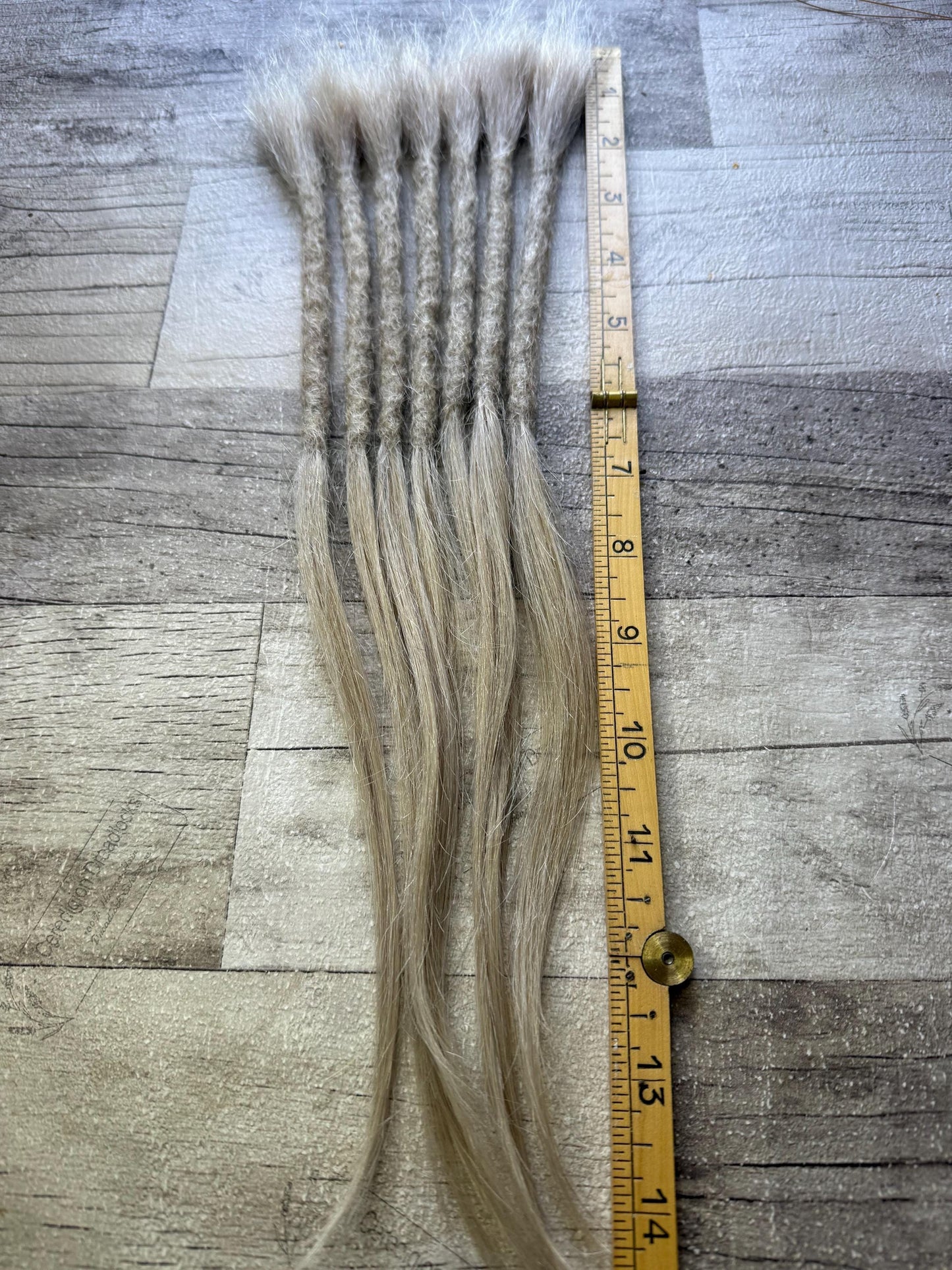 Silver Grey 100% Human Hair Dreadlock Extensions Remy 14 Inch