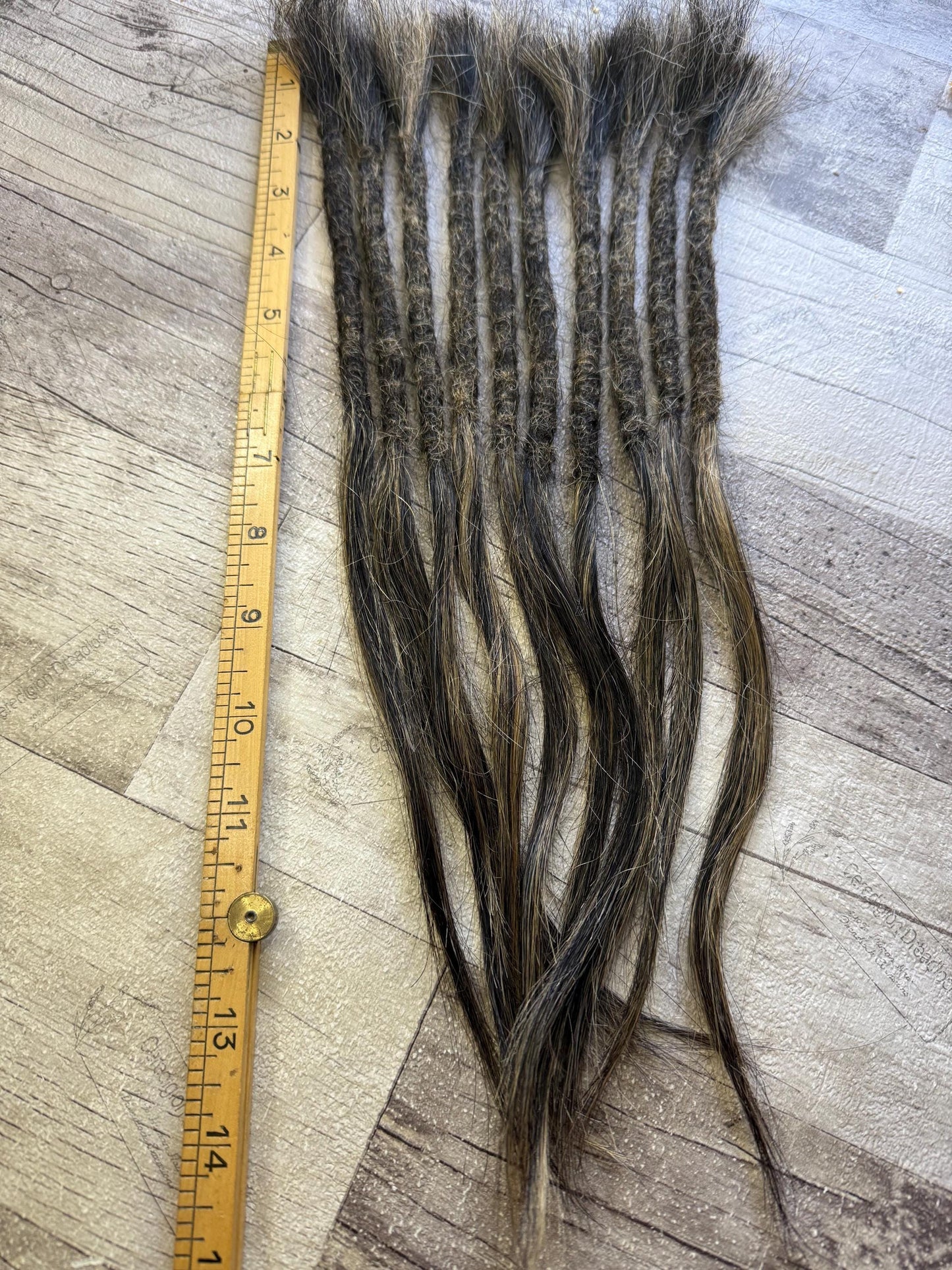 x10+ Mixed Colour 100% Human Hair Dreadlock Extensions 14 Inch