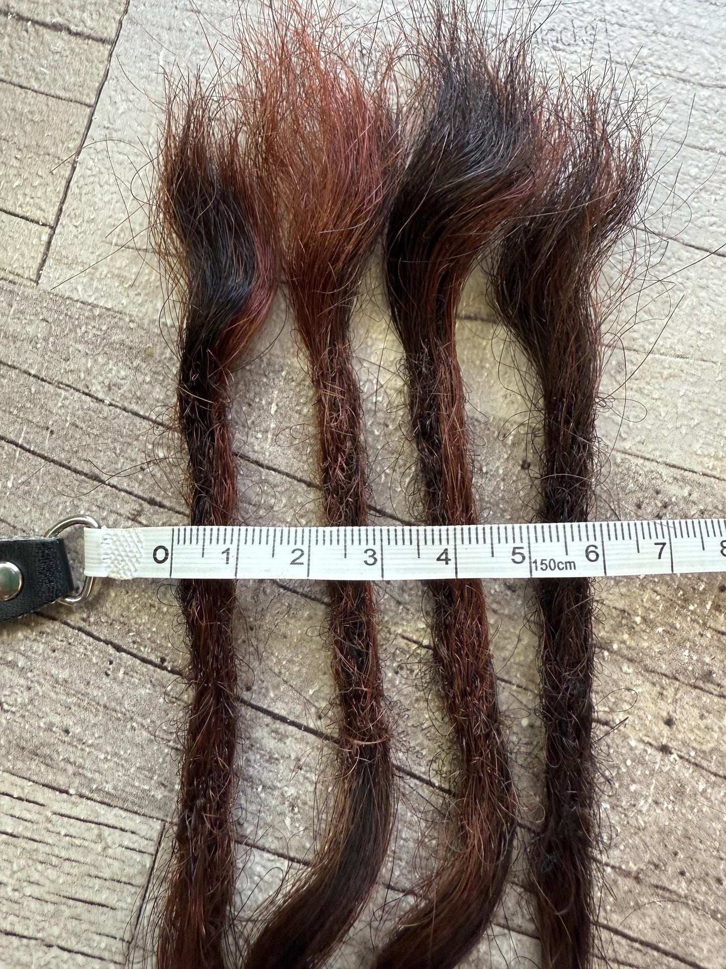 X4 Curly Black Dark Auburn 100% Human Hair Dreadlock Extensions 17 Inch