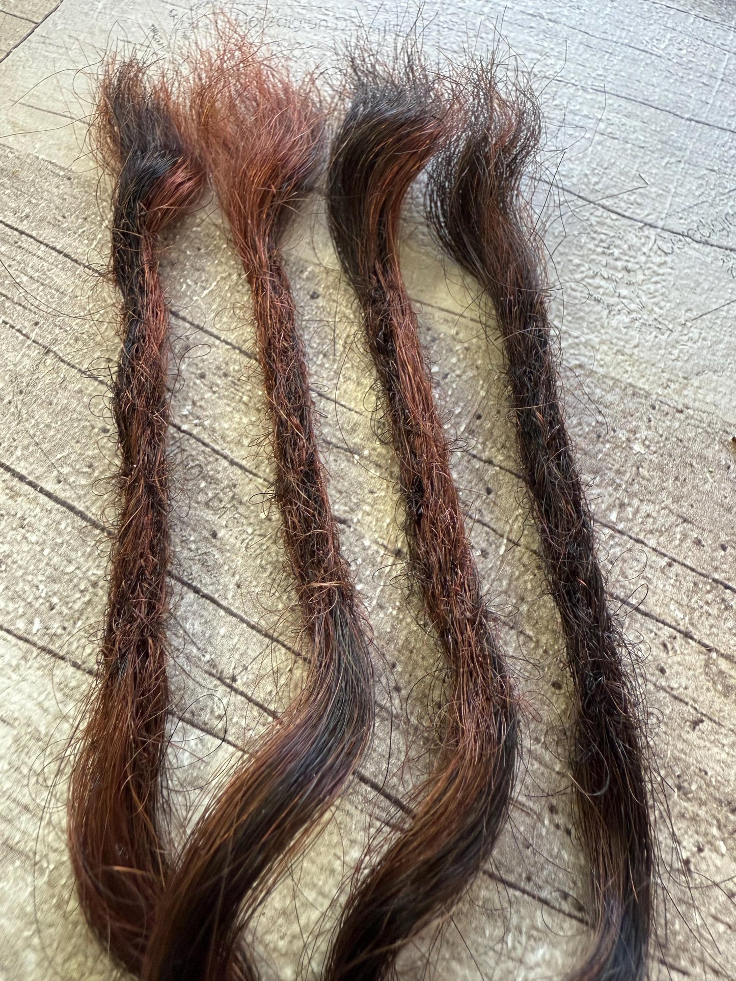 X4 Curly Black Dark Auburn 100% Human Hair Dreadlock Extensions 17 Inch