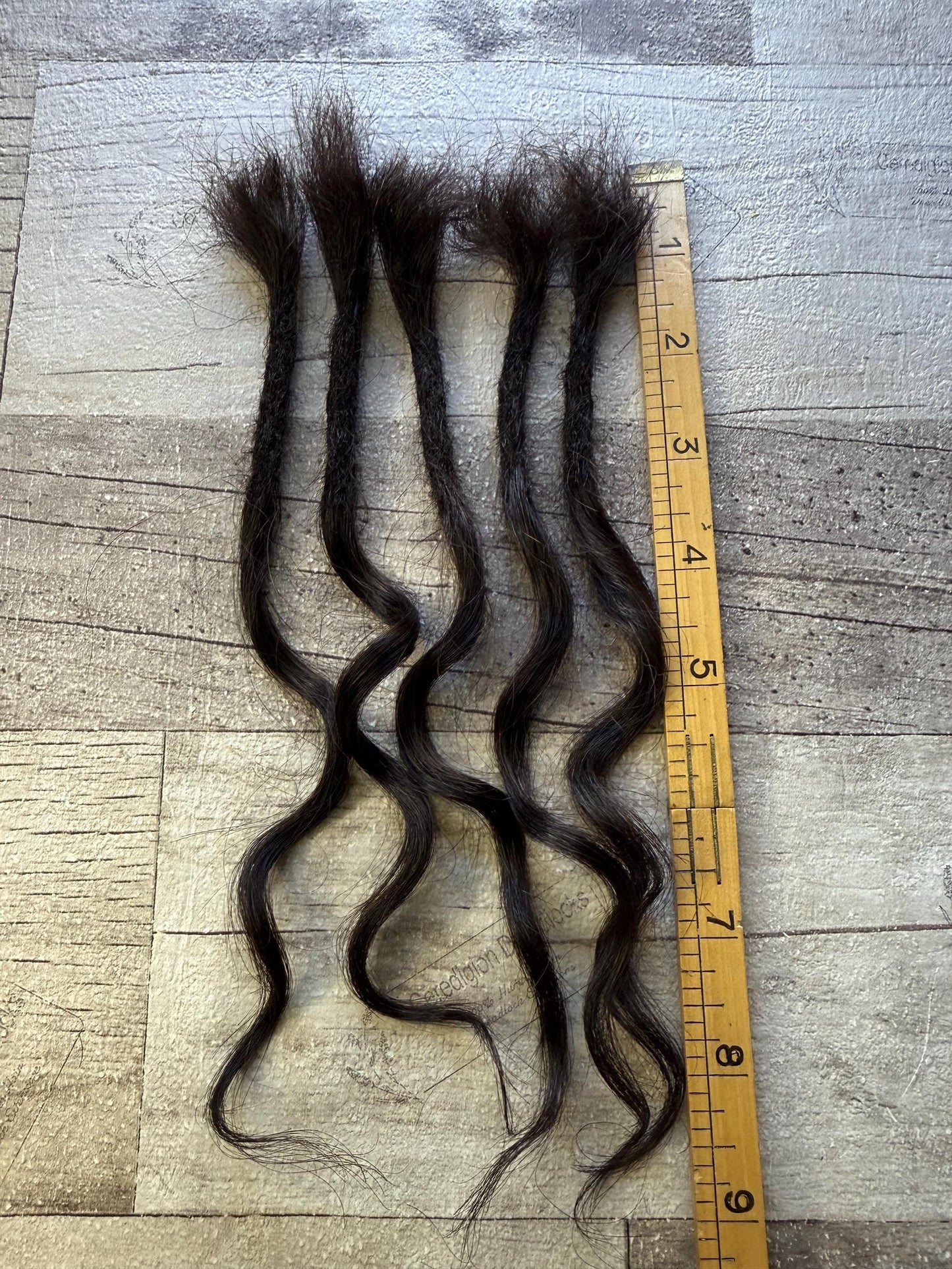 x5 Black Brown Curl 100% Human Hair Dreadlock Extensions 10 Inch