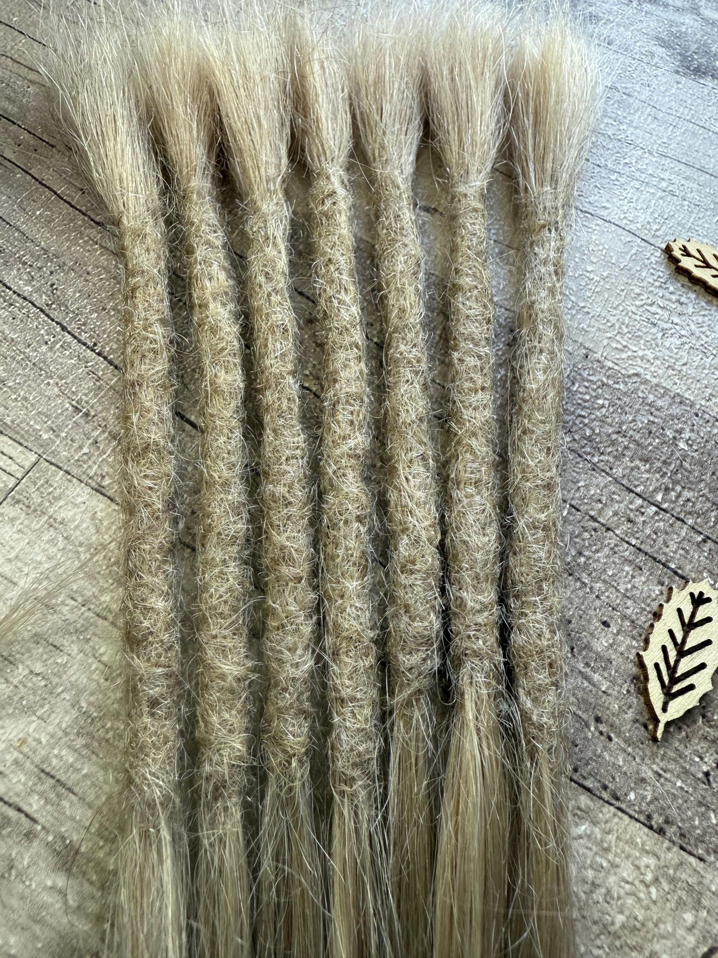 Silver Grey 100% Human Hair Dreadlock Extensions Remy 14 Inch