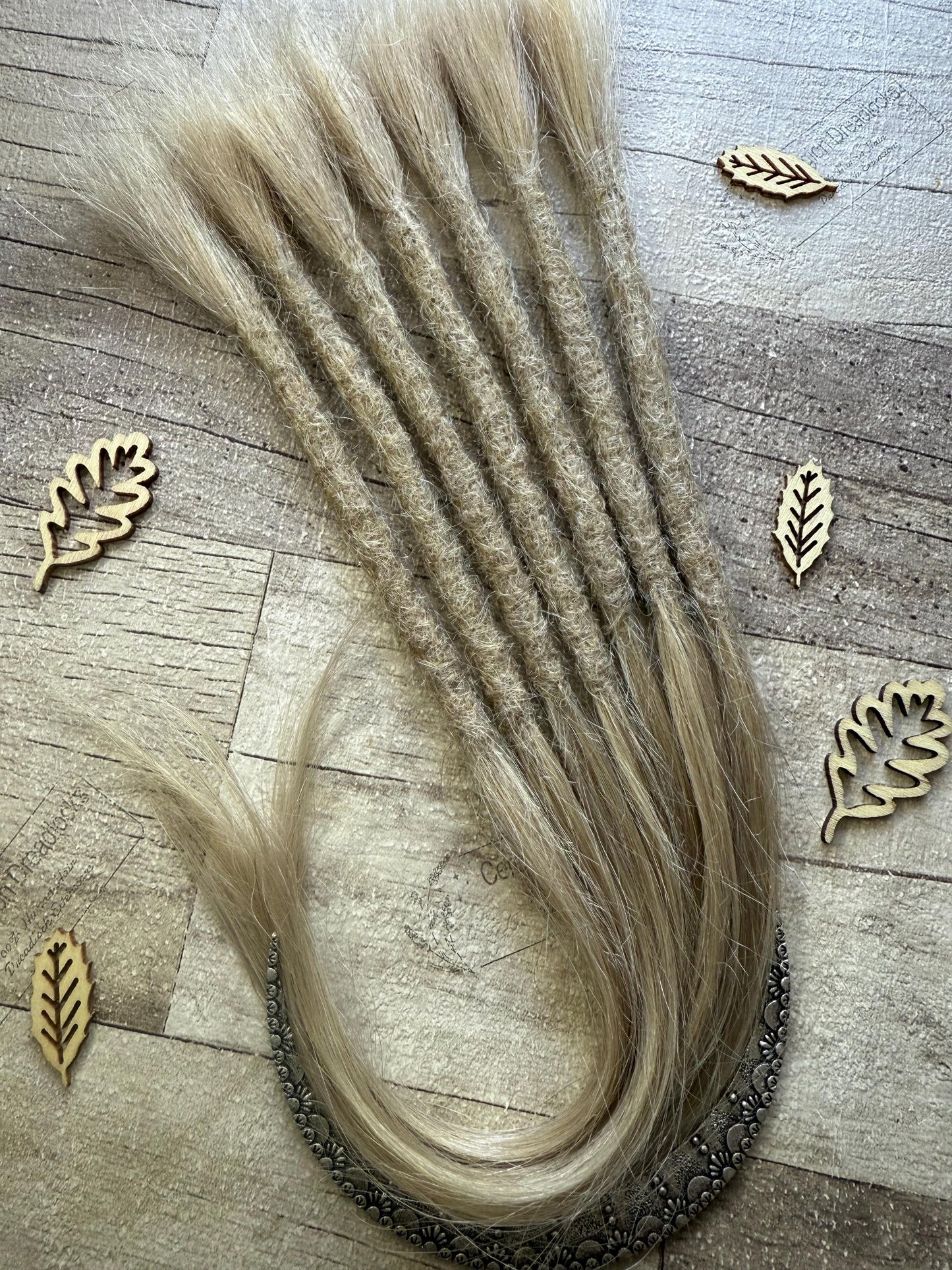 Silver Grey 100% Human Hair Dreadlock Extensions Remy 14 Inch