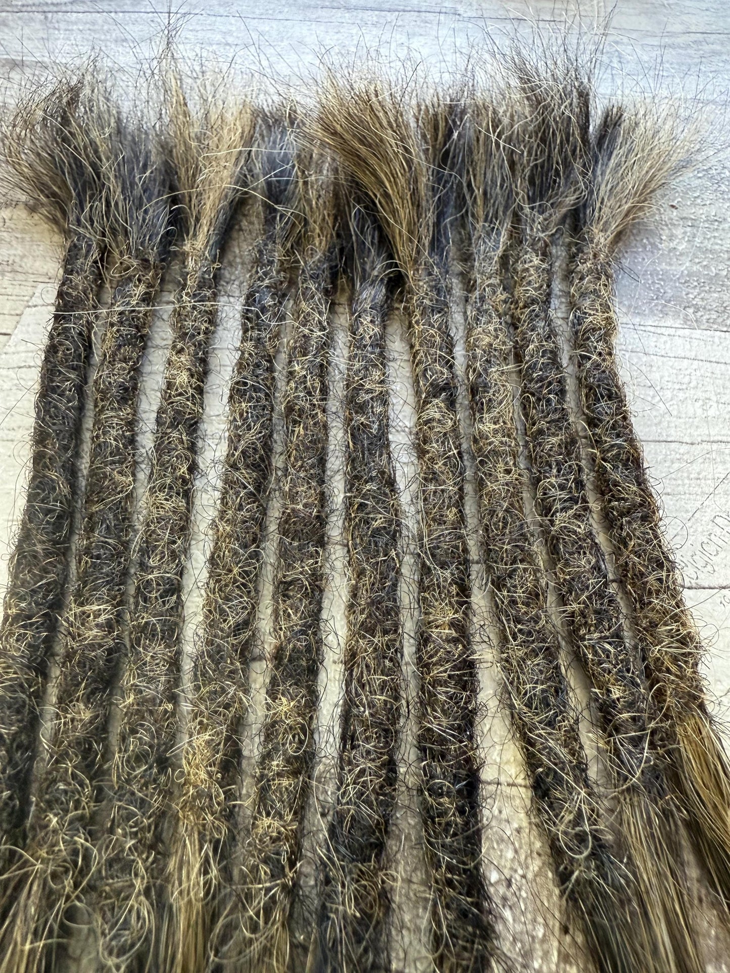 x10+ Mixed Colour 100% Human Hair Dreadlock Extensions 14 Inch