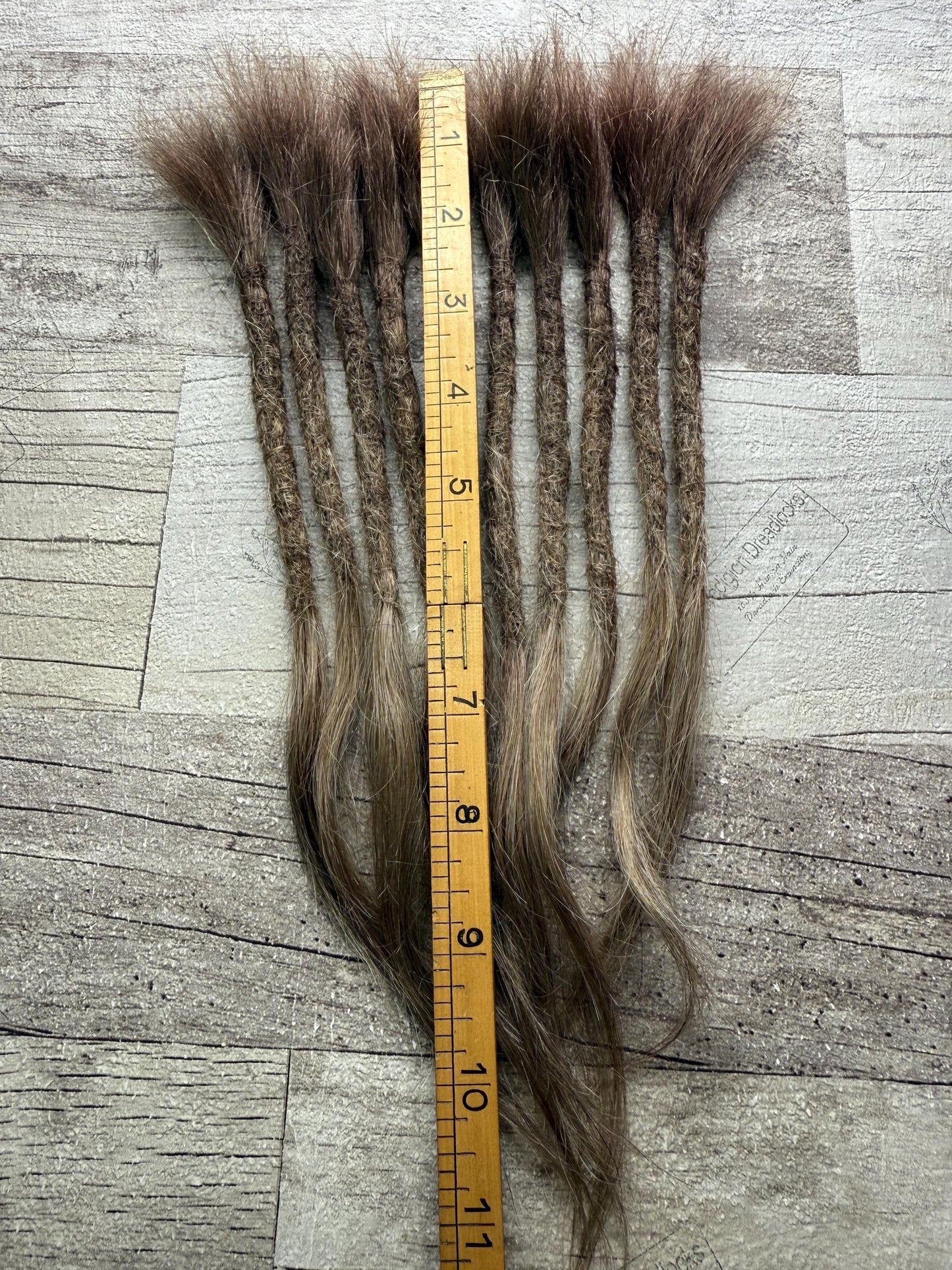 Ash Toned Balayage Light Brown Blonde 100% Human Hair Dreadlock Extensions 10 Inch Soft Remy