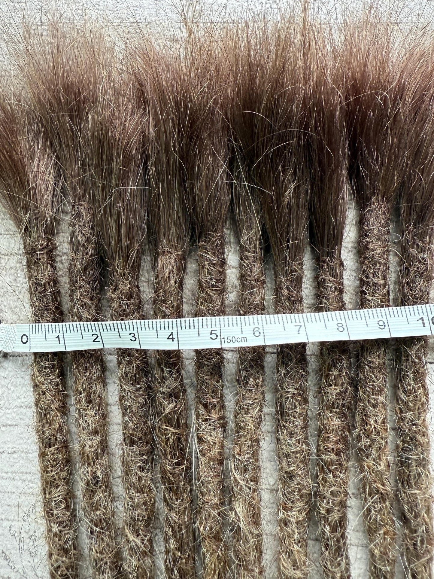 Ash Toned Balayage Light Brown Blonde 100% Human Hair Dreadlock Extensions 10 Inch Soft Remy