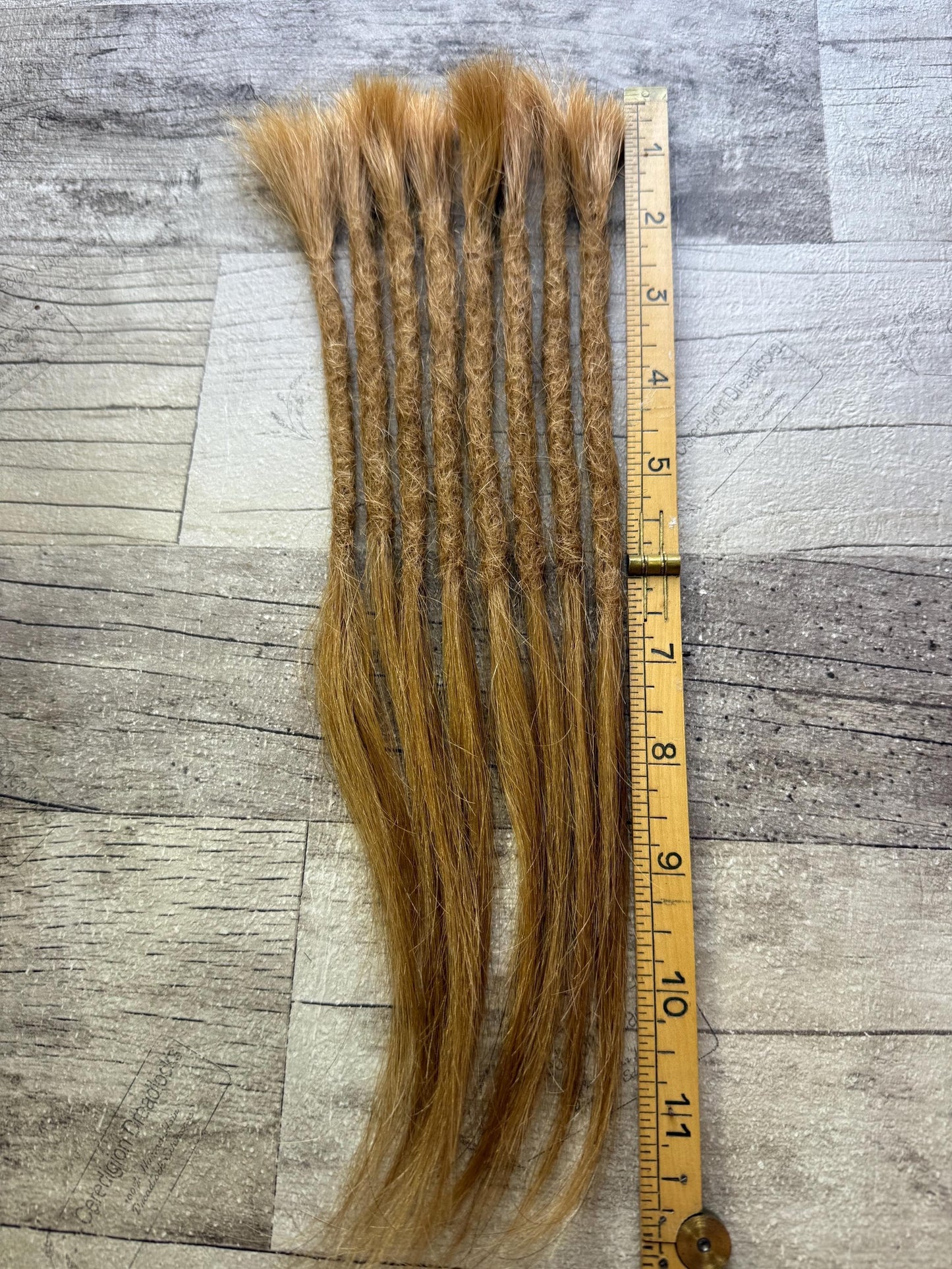 x8 Strawberry Blonde 100% Human Hair Dreadlock Extensions 12 Inches