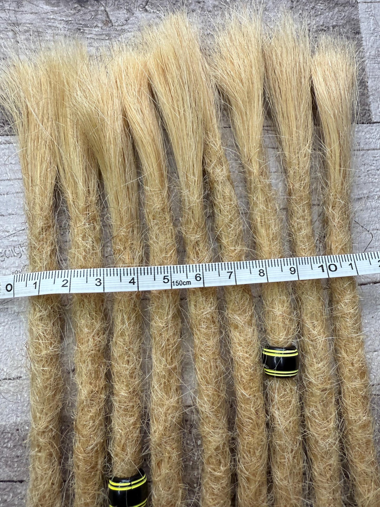 x9 Blonde 100% Human Hair Dreadlock Extensions 13 Inch